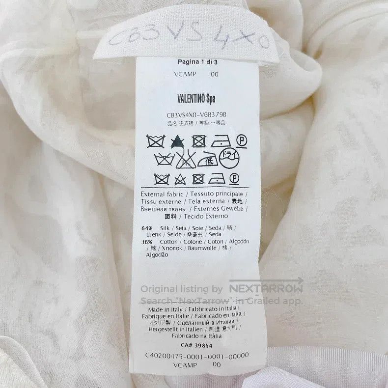 Valentino Valentino White dark vein jacquard dress Size S / US 4 / IT 40 - 7 Thumbnail
