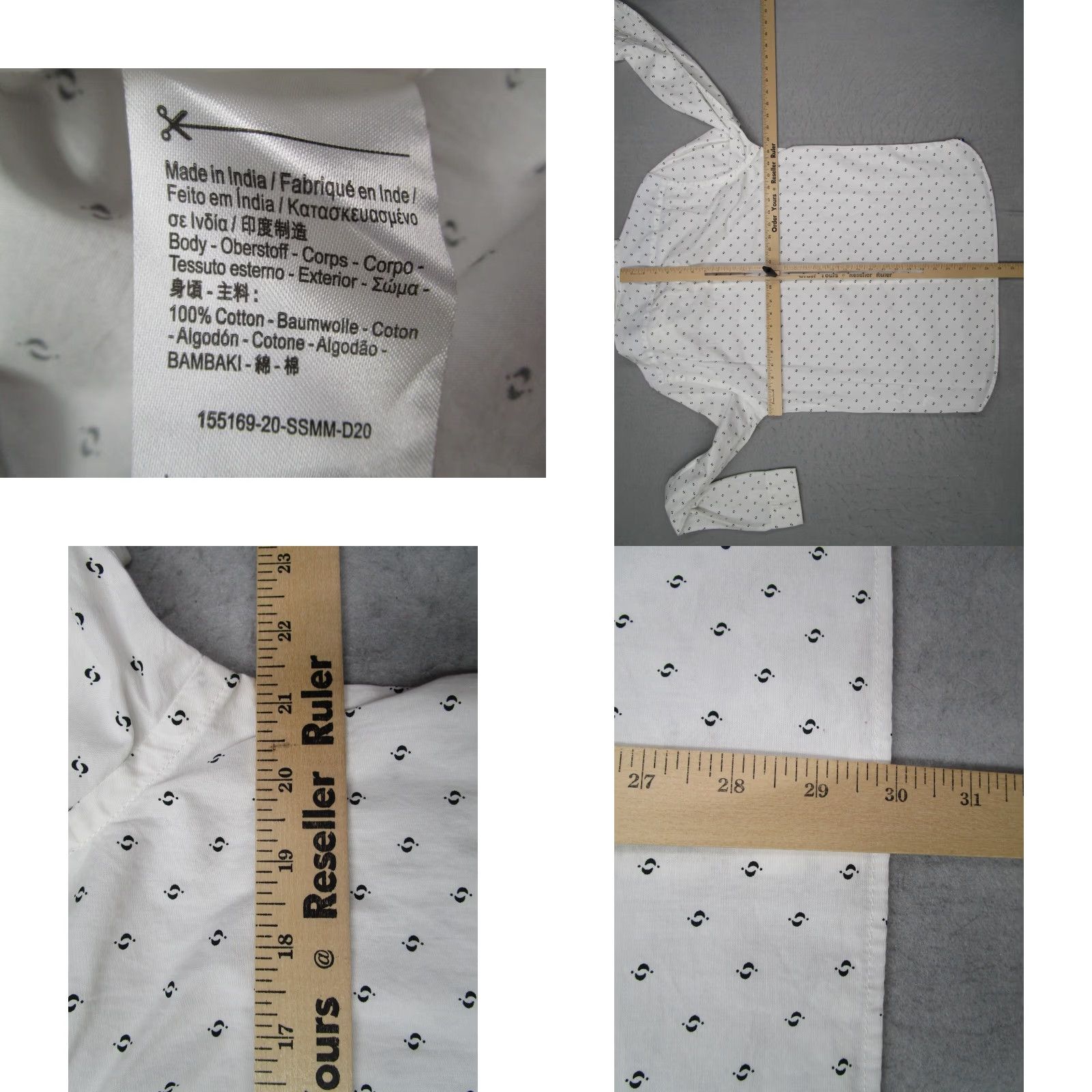 Scotch & Soda SCOTCH & SODA Shirt Mens Large White Long Sleeve Button Up Casual Work Size US L / EU 52-54 / 3 - 8 Thumbnail