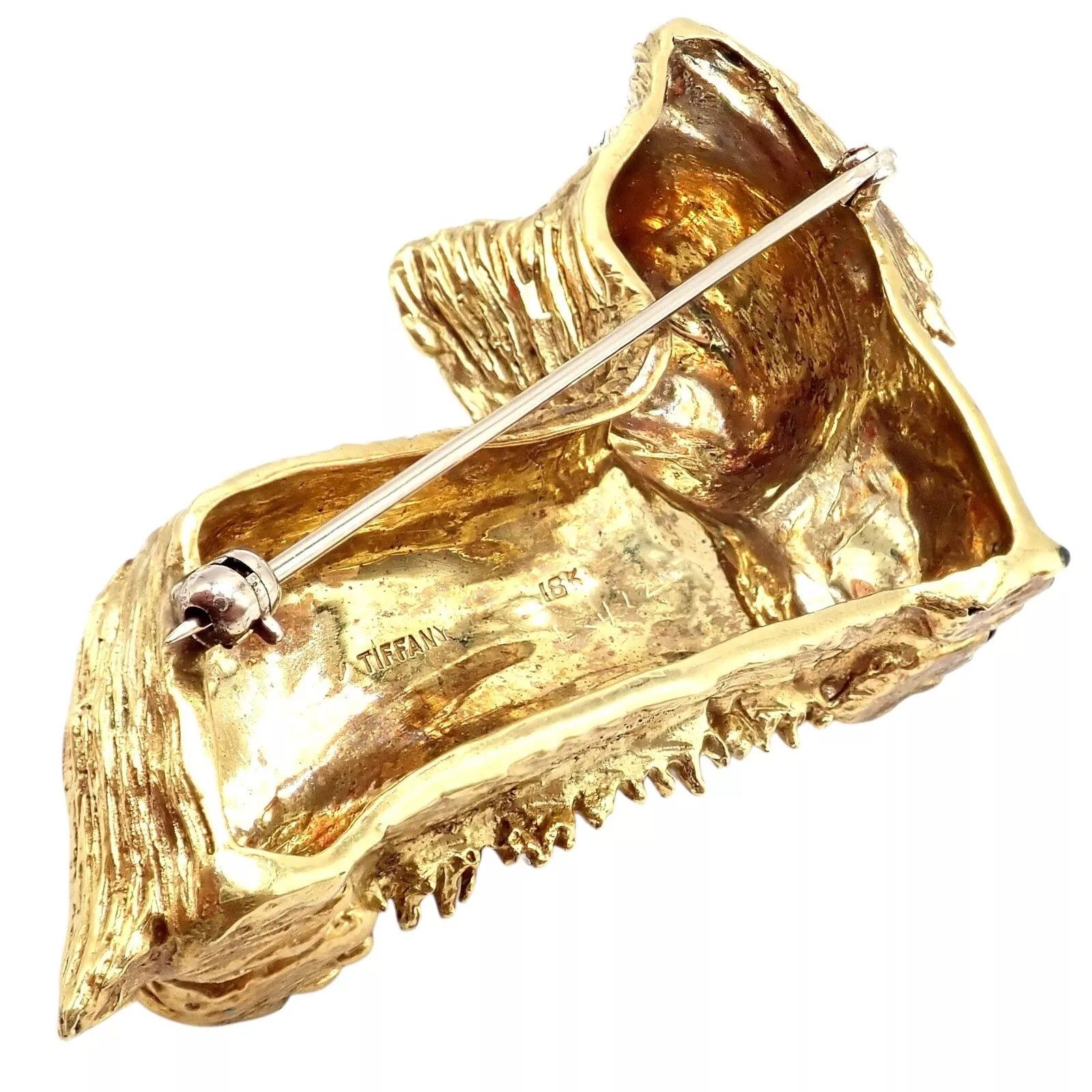Tiffany & Co. Tiffany & Co 18k Yellow Gold Enamel Dog Terrier Brooch Pin Size ONE SIZE - 10 Thumbnail