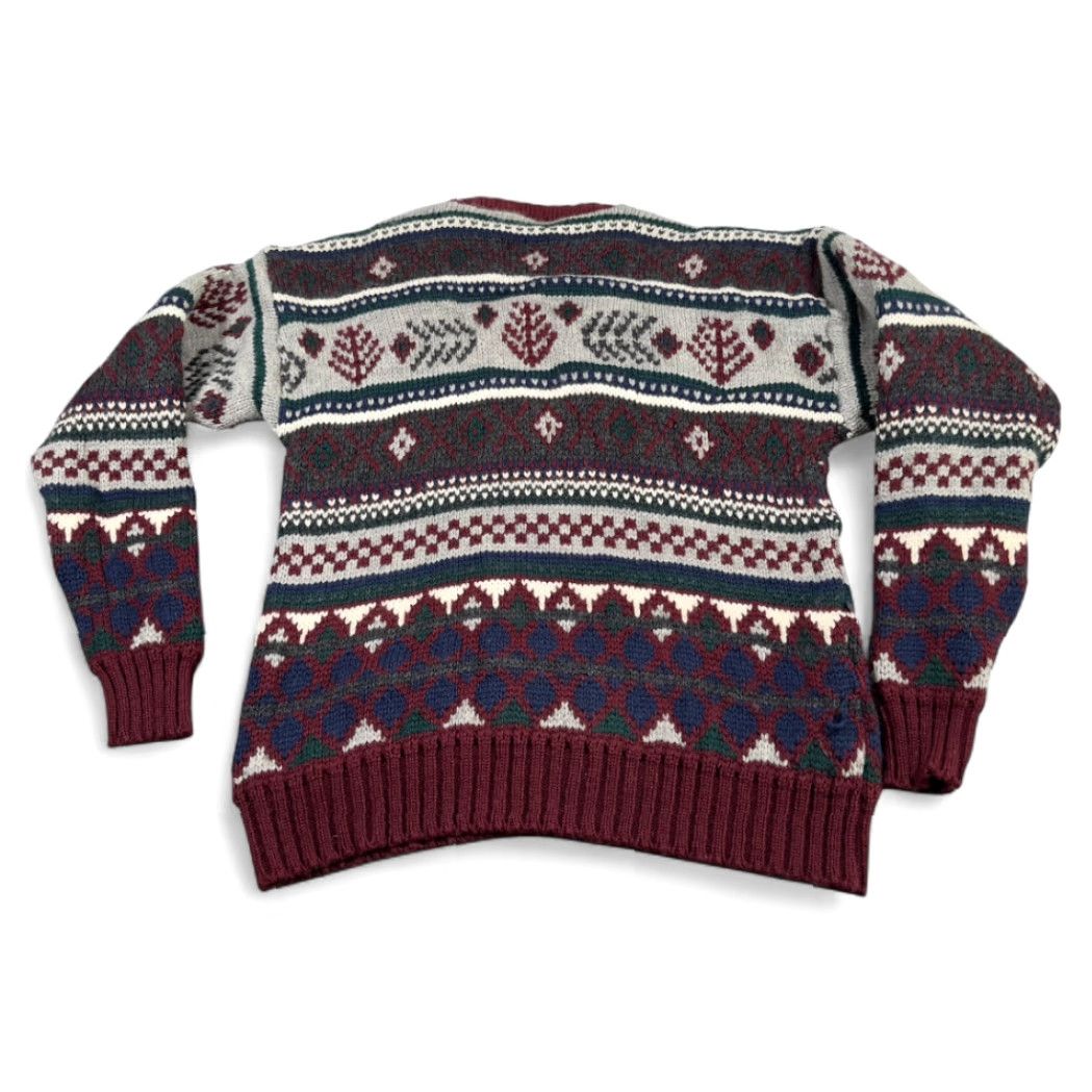 Vintage VINTAGE Lord Jeff Sweater Shirt Adult MEDIUM Red Fair Isle Wool USA 80s Pullover Mens Regular Size US M / EU 48-50 / 2 - 3 Thumbnail