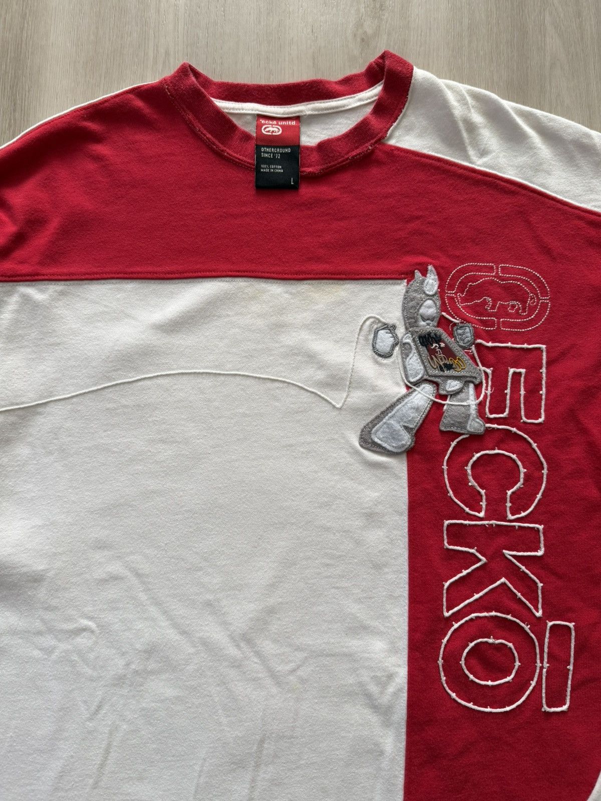 Ecko Unltd. Vintage Ecko Embroidered Rare Rhino Logo Sz LThrashed Size US L / EU 52-54 / 3 - 2 Thumbnail
