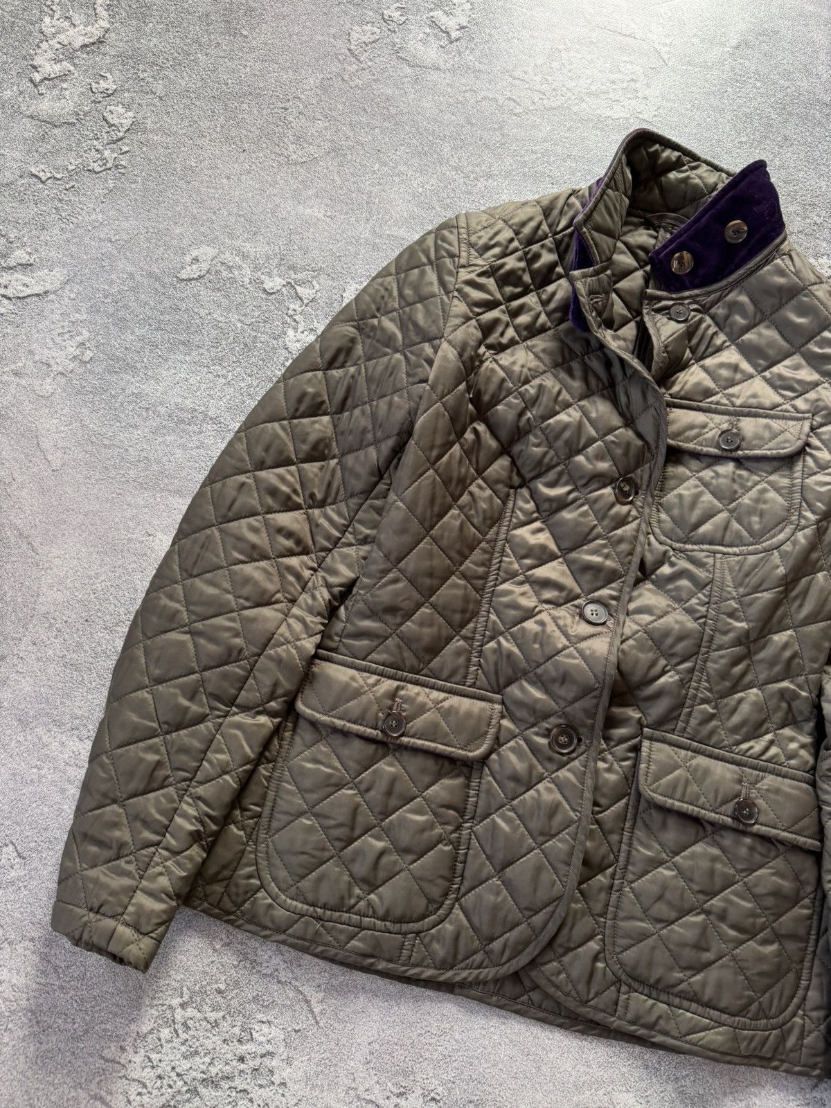 Designer Waterville 42 Italy quilted field jacket coat bomber Size M / US 6-8 / IT 42-44 - 2 Thumbnail