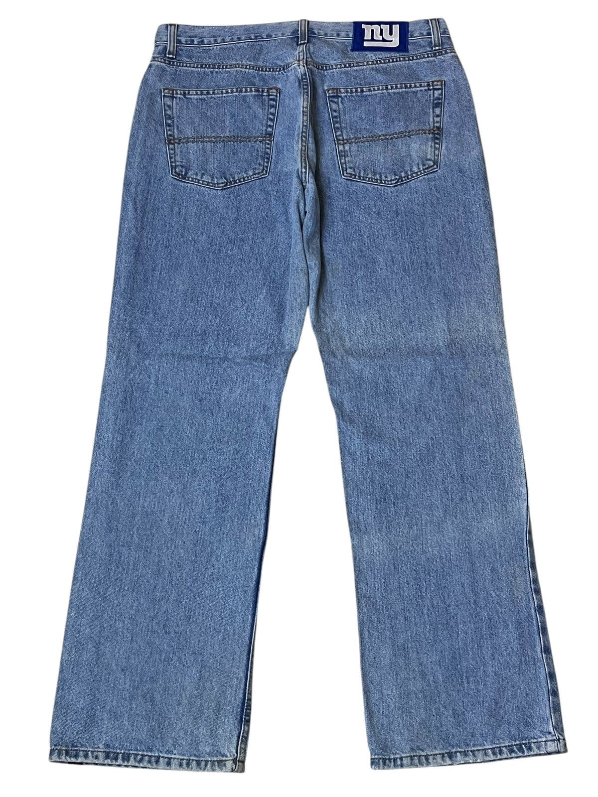 NFL GRAIL🔥NFL NEW YORK GIANTS TEAM TAILGATER RELAXED JEANS Size US 35 - 1 Thumbnail