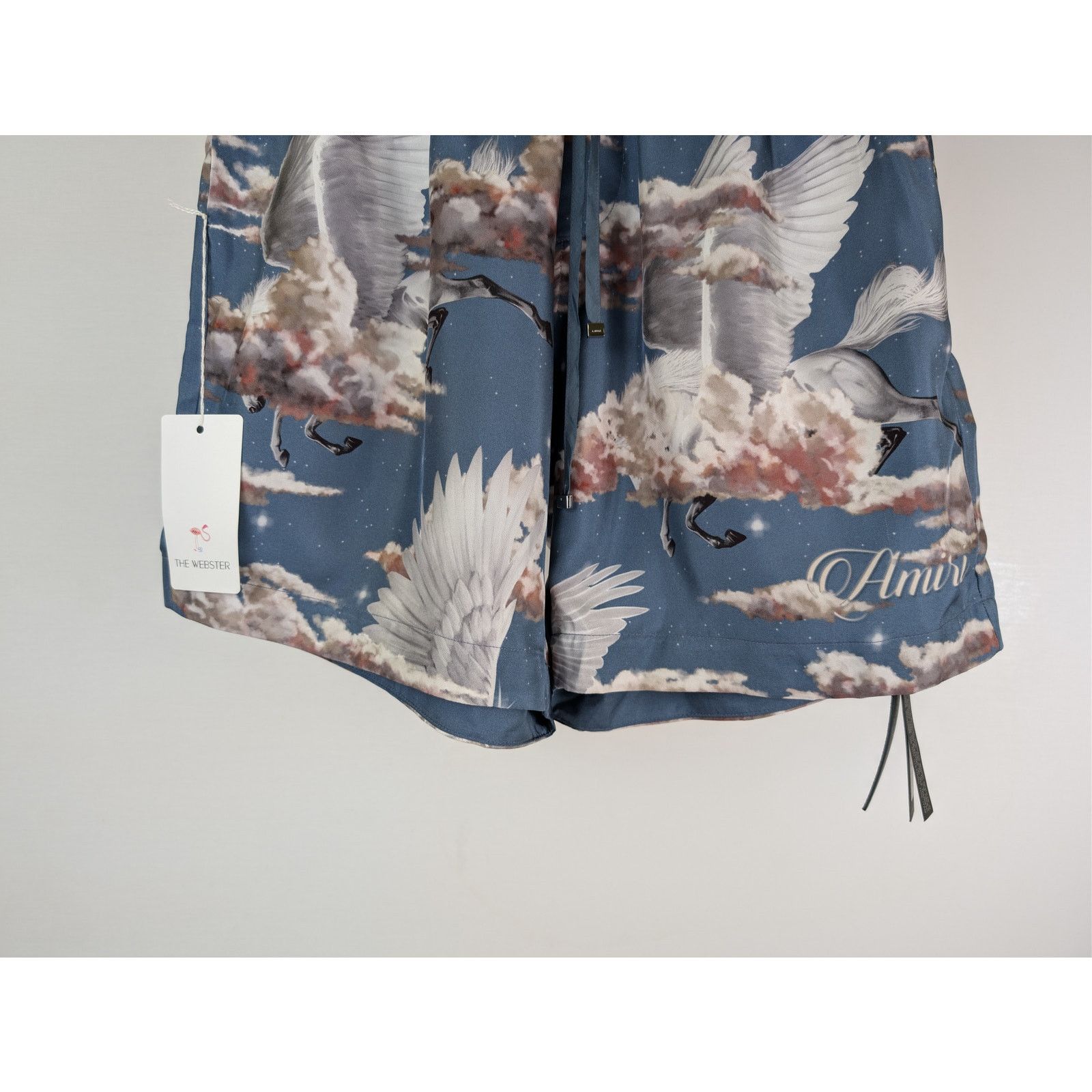 Amiri o1rshd1 CC20 Allover Pegasus PJ Shorts in Blue Size US 32 / EU 48 - 4 Thumbnail