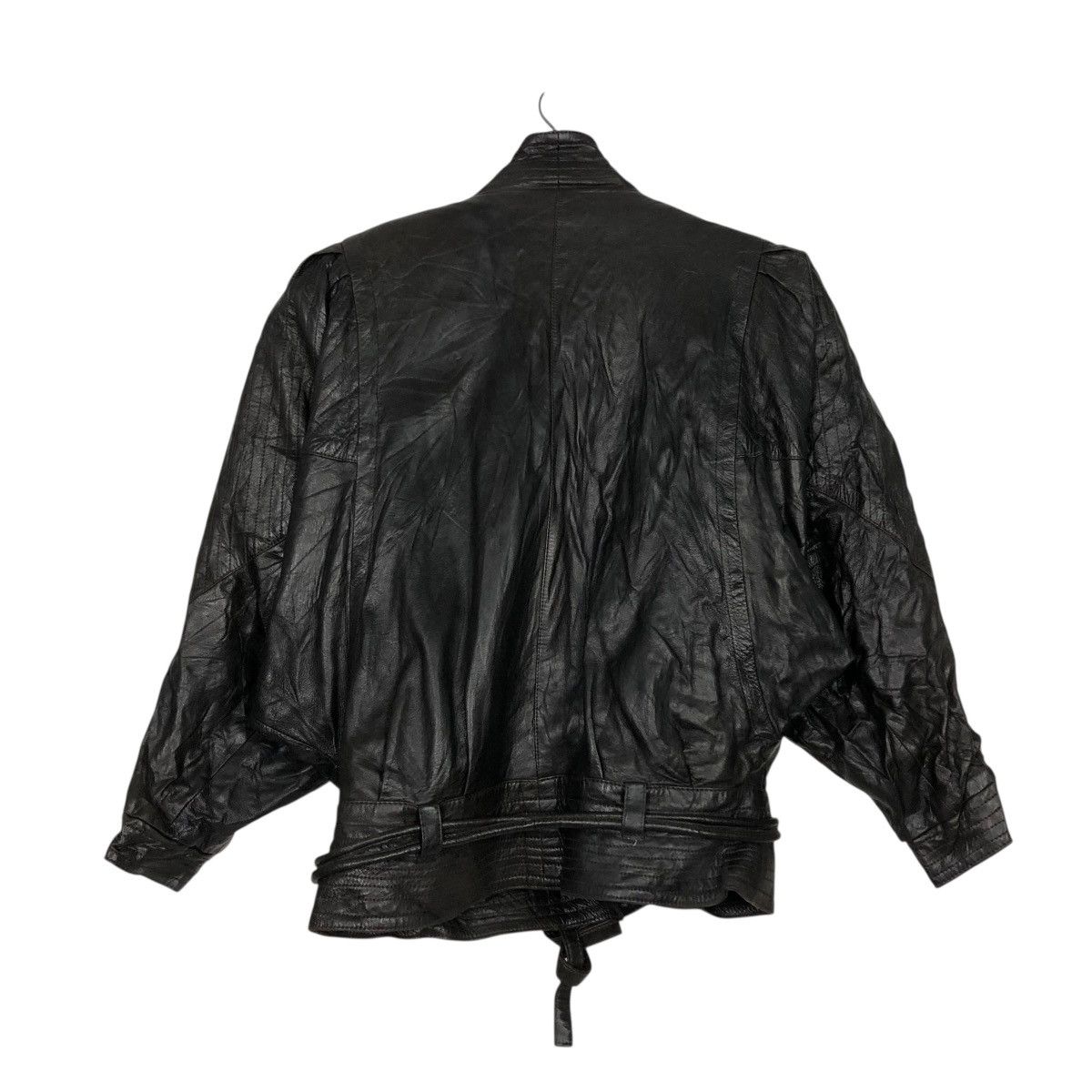 Vintage 🔥CROPPED BONDAGE BIKER LEATHER JACKET SERGE MIKO PARIS Size US M / EU 48-50 / 2 - 10 Thumbnail