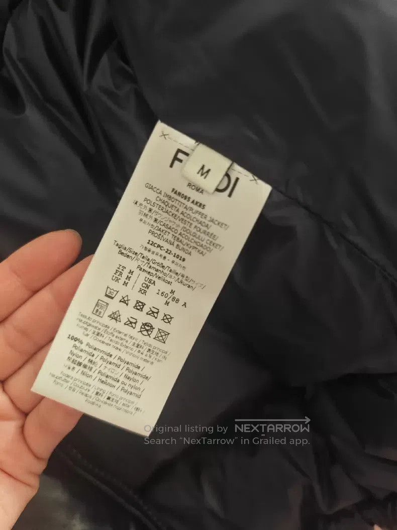 Fendi Fendi Women's Short Down Jacket, Navy Blue Size M / US 6-8 / IT 42-44 - 7 Thumbnail