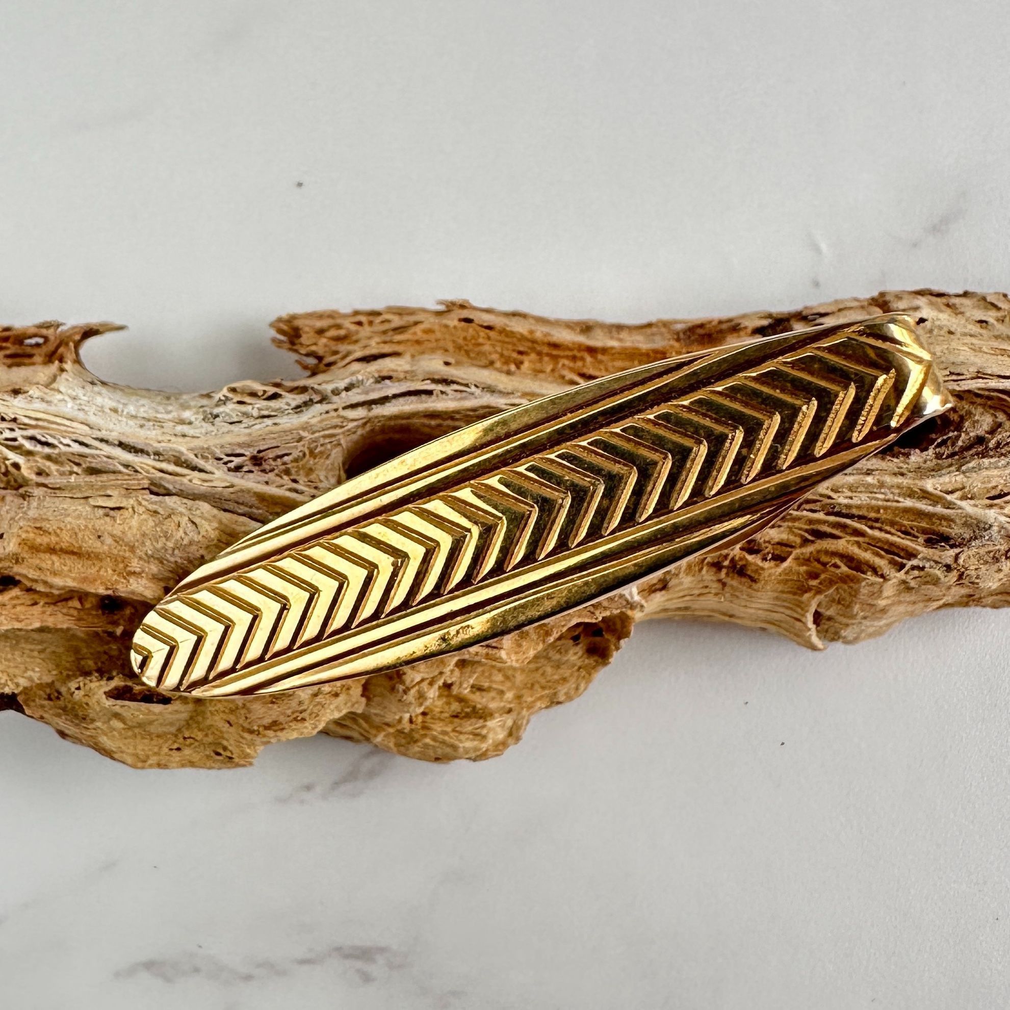 Vintage Gold Chevron Vintage Tie Clip Size ONE SIZE - 1 Thumbnail