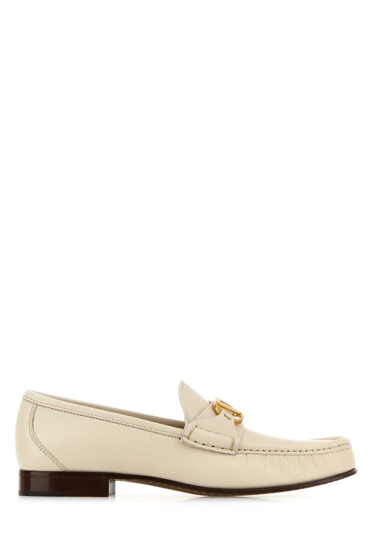 Valentino Ivory Leather Vlogo Loafers Size US 6 / IT 36 - 1 Preview