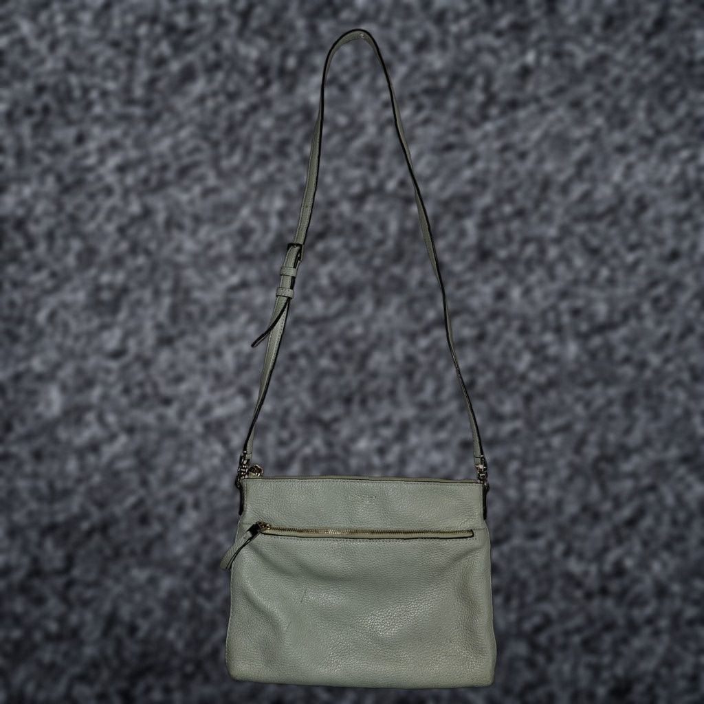 Vintage VINTAGE kate spade new york Pebbled Leather Crossbody Bag w/ Adjustable Strap Seafoam Green Size ONE SIZE - 1 Thumbnail