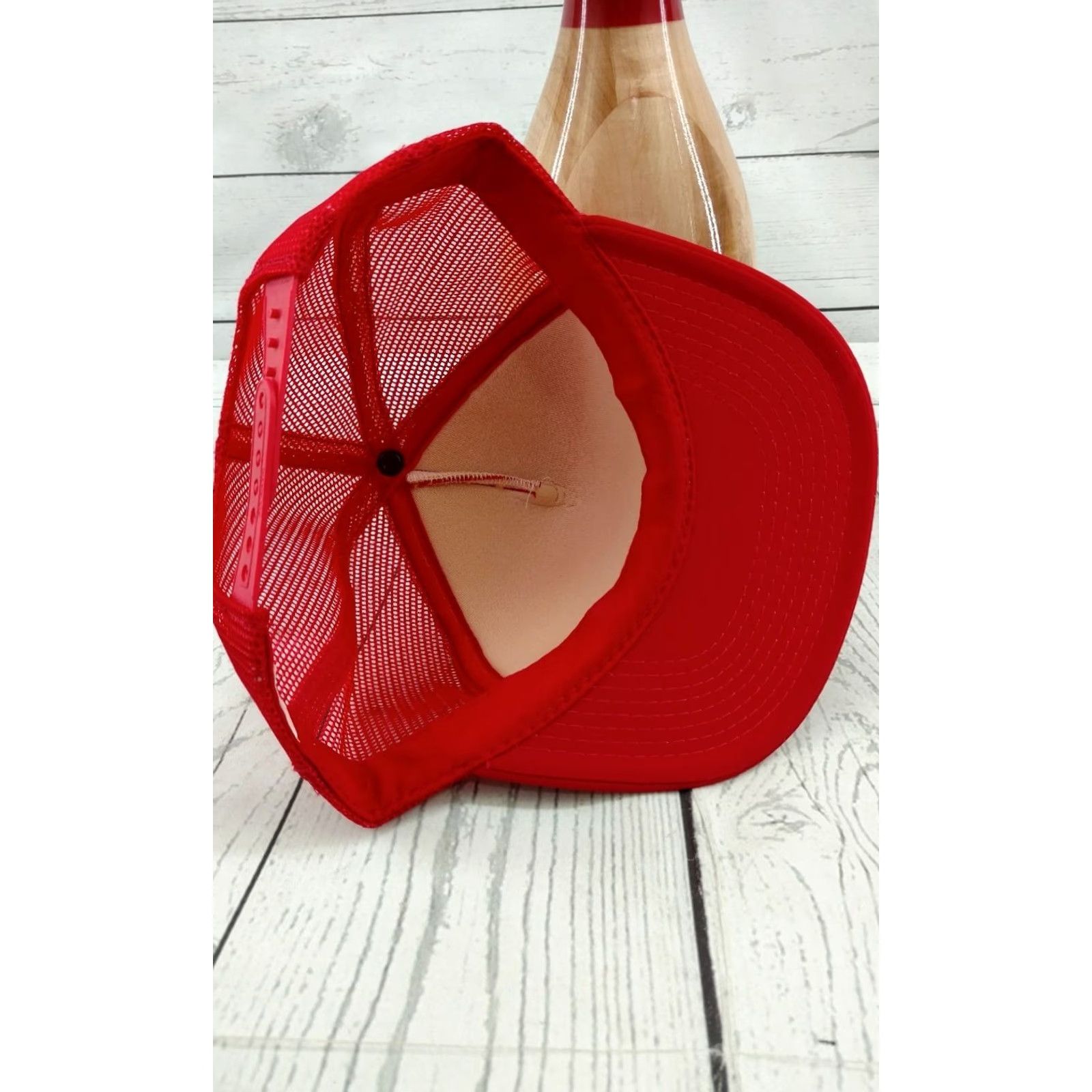 GAS VINTAGE Red CONOCO GAS STATION OIL ADVERTISING SNAPBACK Lacefield Oil Co. Hat Men Adjustable Red Advertising Hat Mens Size ONE SIZE - 7 Thumbnail