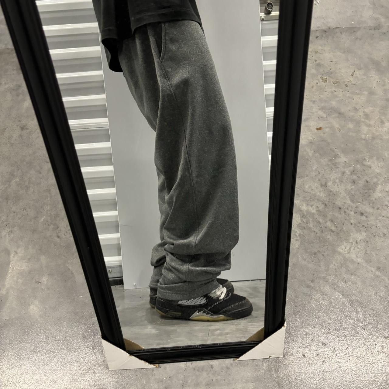 Japanese Brand × Vintage Crazy Vintage Y2K/2000s Baggy Grey Skater Athletic Drill Essential Sweatpants! Size US 32 / EU 48 - 2 Thumbnail