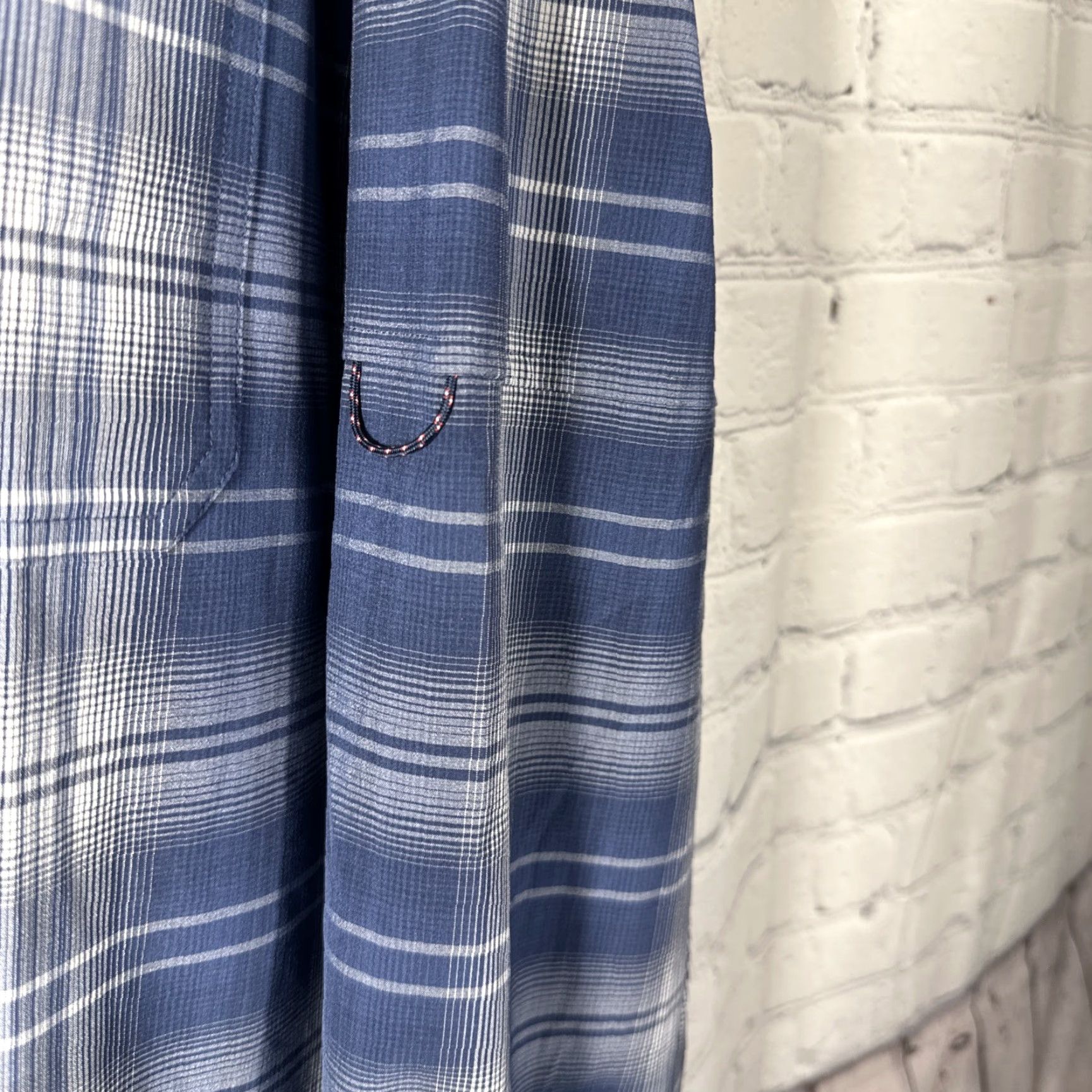 Vintage Fair Harbor Shirt Mens 2XL Blue Plaid Long Sleeve Button-Up Casual Travel Crewneck? Size US XXL / EU 58 / 5 - 3 Thumbnail