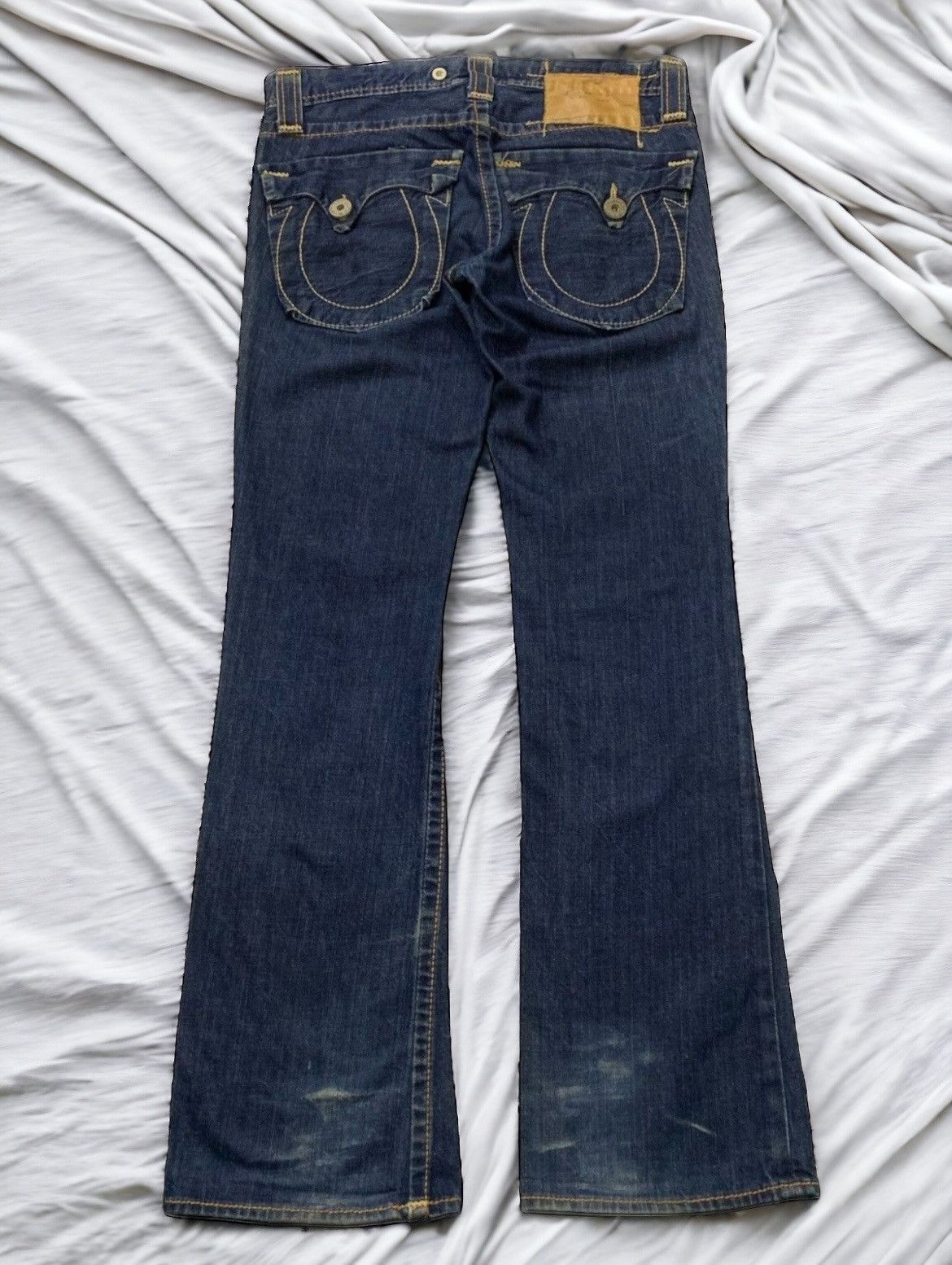 Ed Hardy × True Religion True Religion Joey Herritage Big Stitch Flared Raw Jeans Size US 32 / EU 48 - 1 Thumbnail