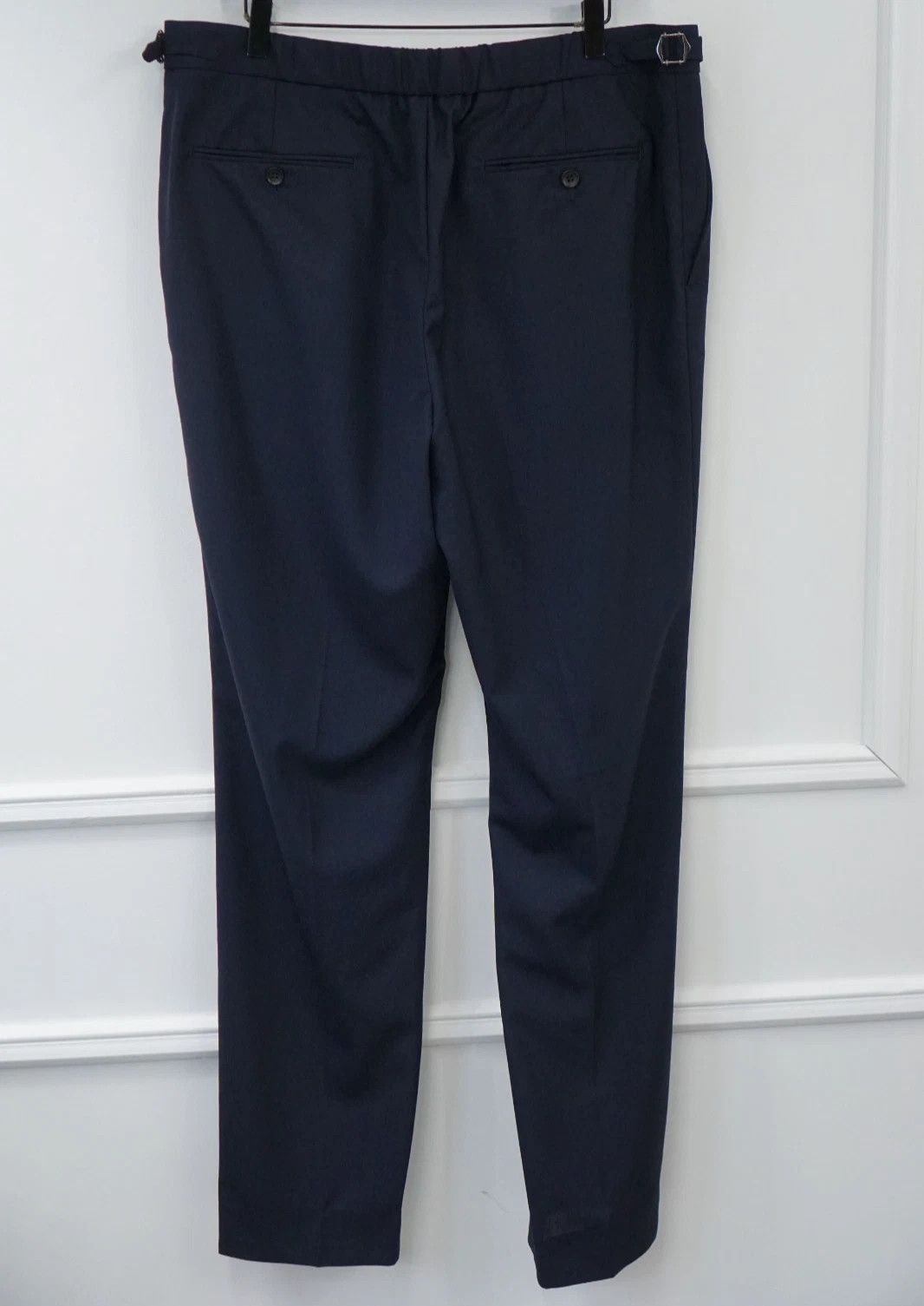Suitsupply Men Suitsupply Pants Navy Blue Wool Traveller 106 UK/US46L Size 46L - 2 Thumbnail