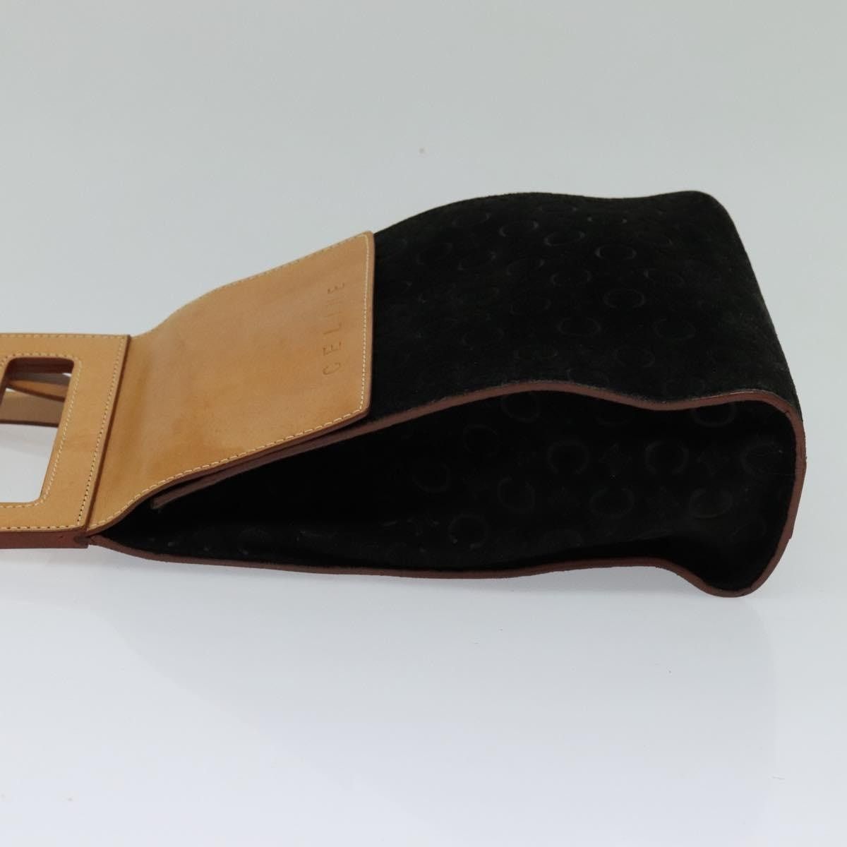 Celine CELINE C Macadam Canvas Shoulder Bag Suede Black Size ONE SIZE - 4 Thumbnail
