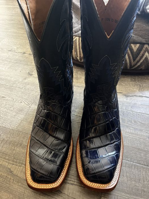 Lucchese Lucchese Navy Blue Nile Crocodile Boots | Grailed