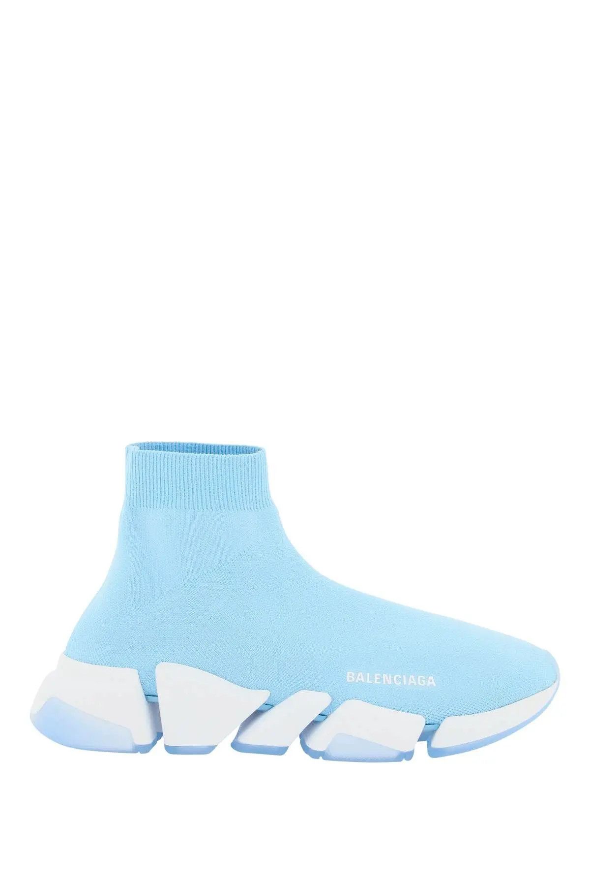 image of Balenciaga O1In1G1223 Sneaker With Trasparent Sole In Light Blue, Women's