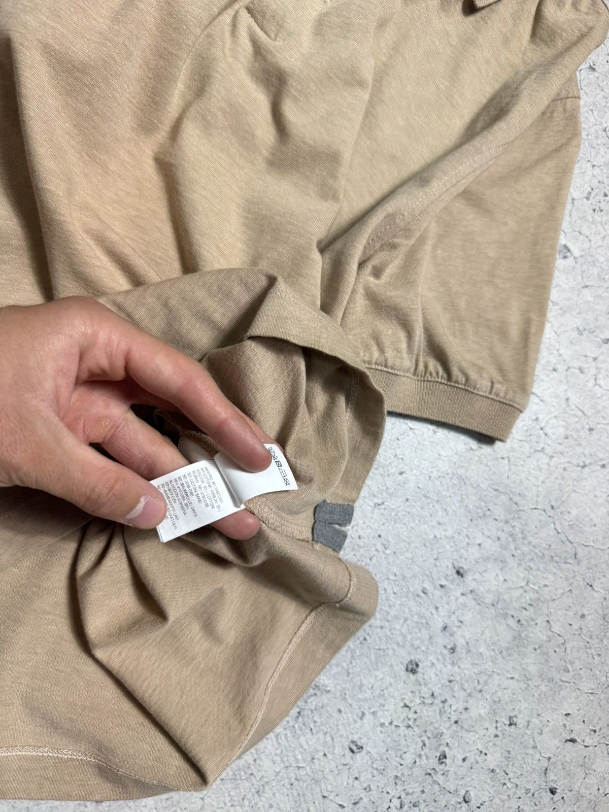 Brunello Cucinelli Brunello Cucinelli Luxury Polo Shirt Beige Rare Old Money Size US XS / EU 42 / 0 - 10 Thumbnail