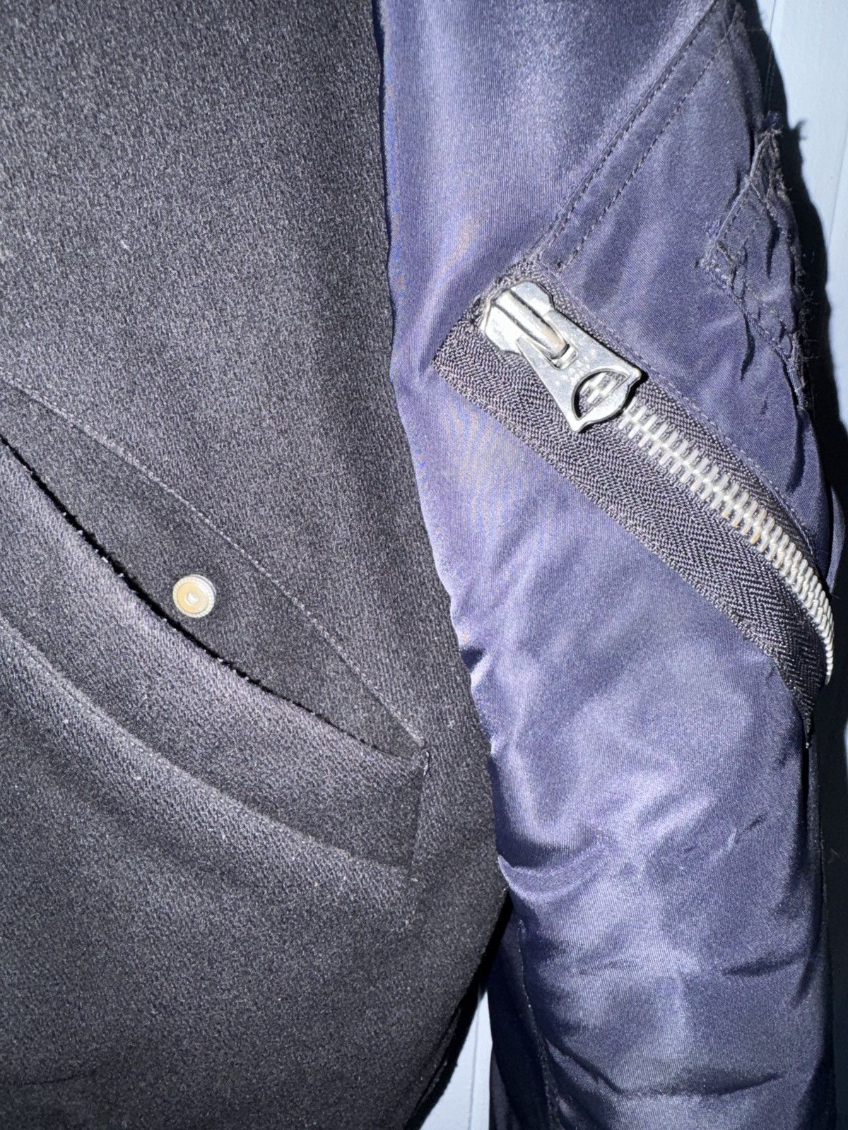 Sandro Sandro Bomber Jacket - Navy Wool Varsity Size US L / EU 52-54 / 3 - 4 Thumbnail