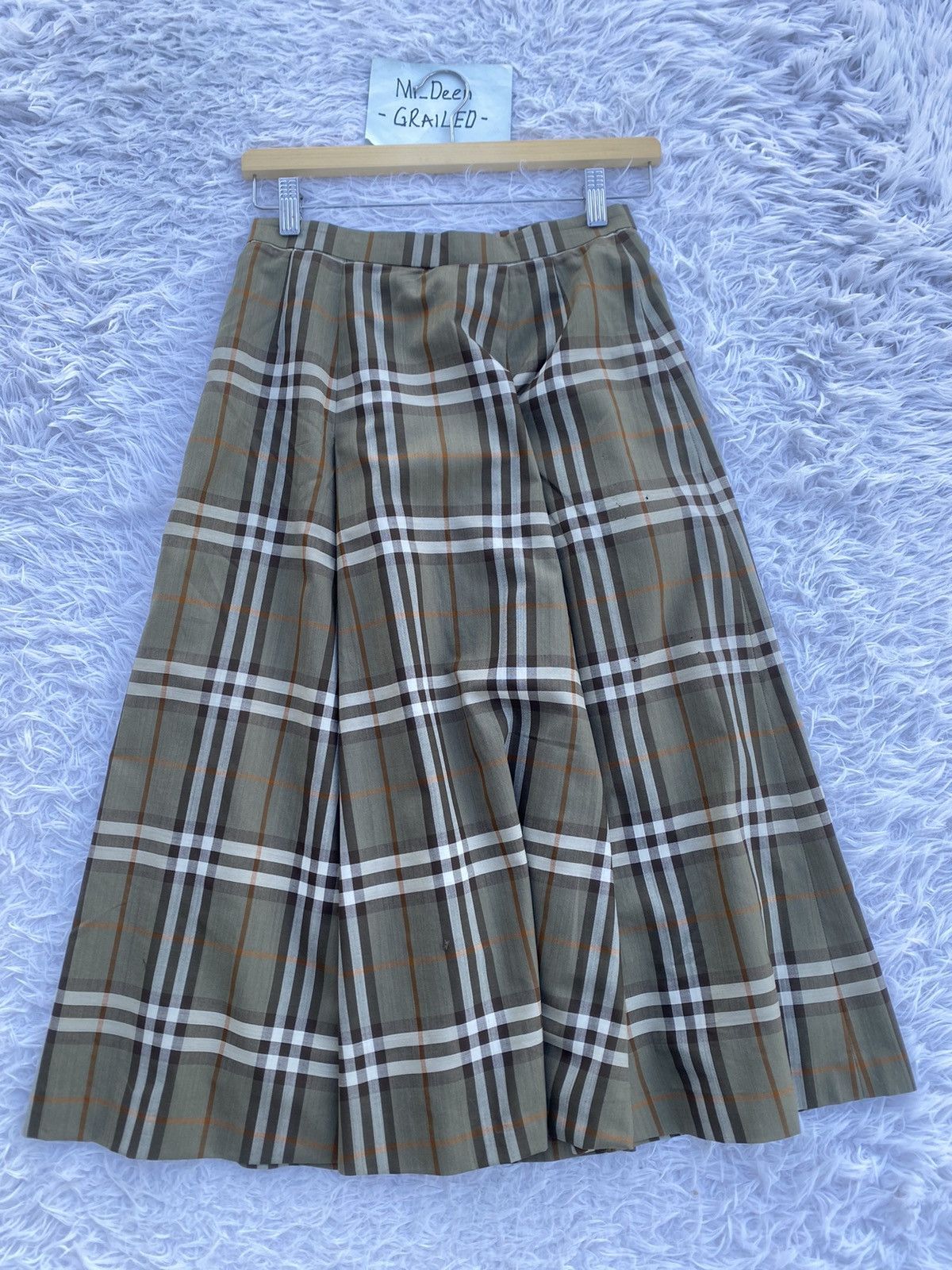 Burberry Rare Vintage 90s Burberry Checkered Midi Skirt Size 26" / US 2 / IT 38 - 14 Thumbnail