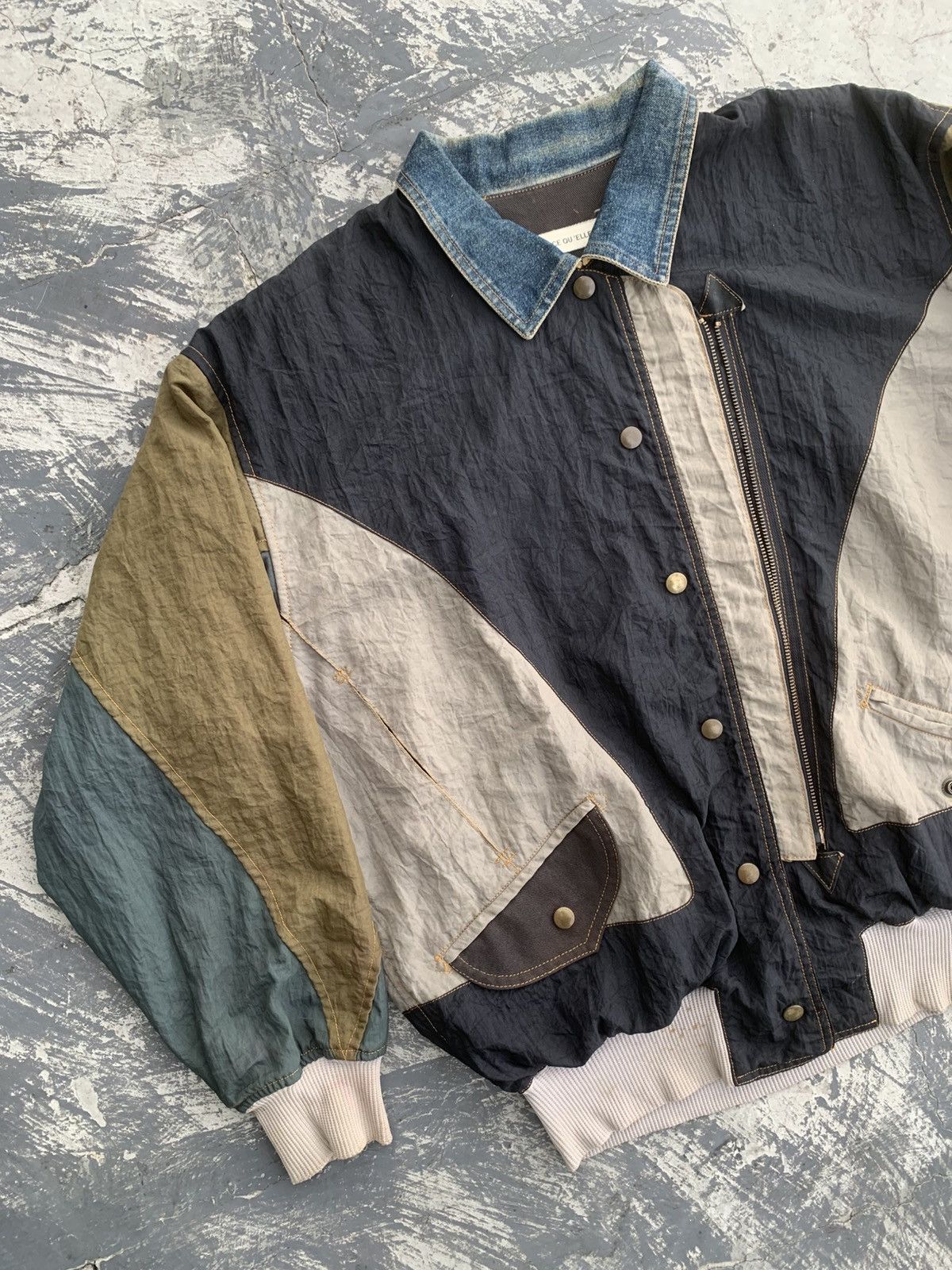 Jean Paul Gaultier 90’s Jean Paul Gaultier “QU’EST-CE QU’ELLE A? Nylon Denim Size US XL / EU 56 / 4 - 4 Thumbnail