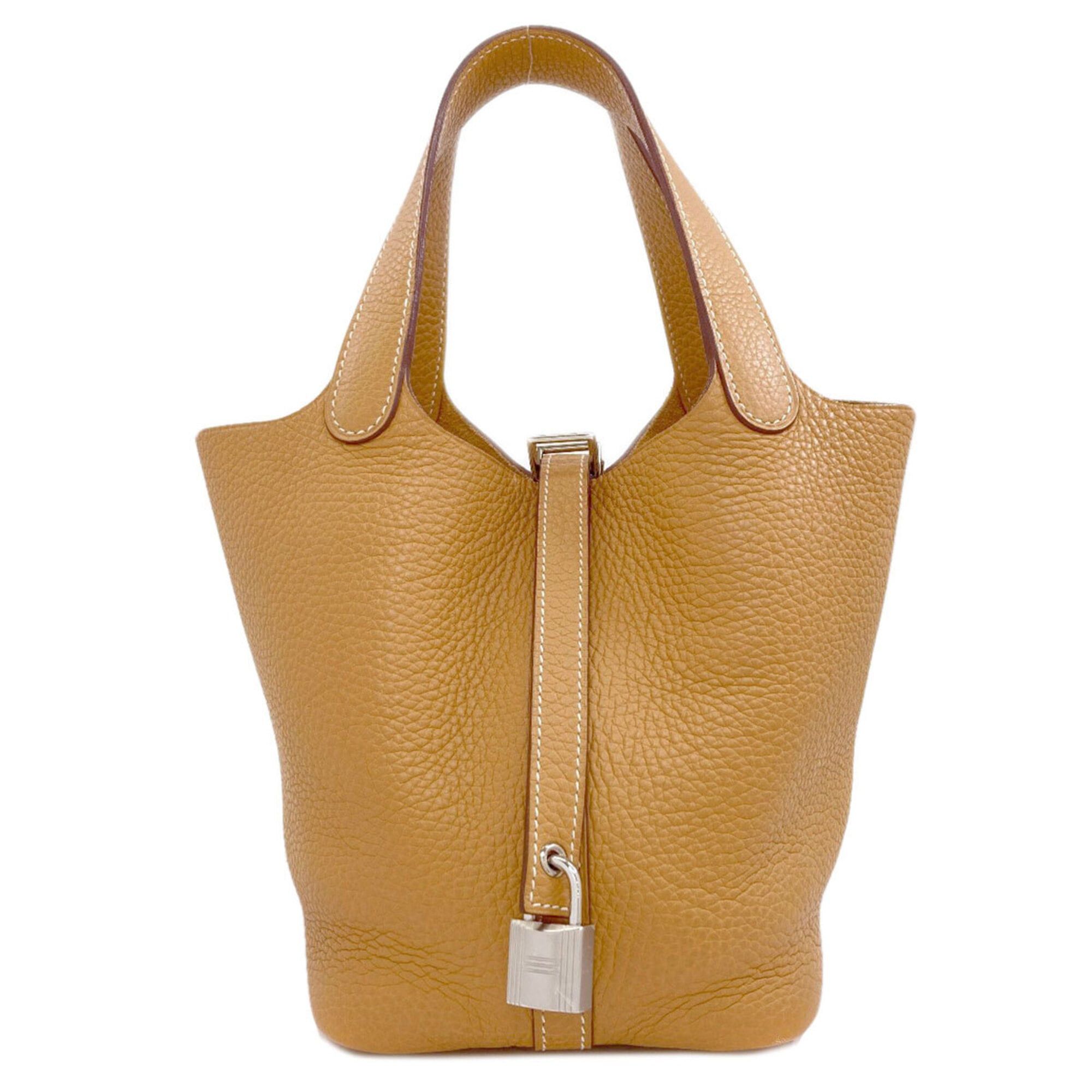 Hermes Hermes Picotin Lock PM Camel Handbag with Silver Hardware, Taurillon Leather, Women's Size ONE SIZE - 1 Thumbnail