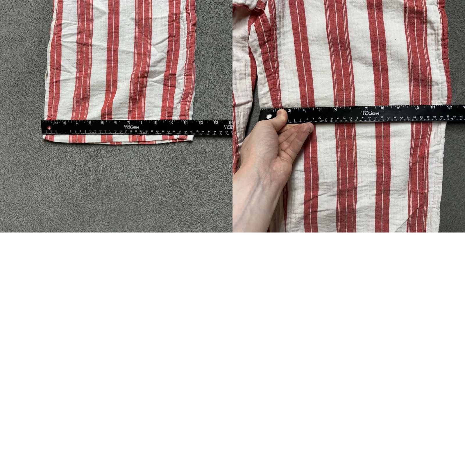 Old Navy Old Navy Pants Womens XS Red White Striped Comfort Waistband Wide Leg Casual Size 26" / US 2 / IT 38 - 9 Thumbnail