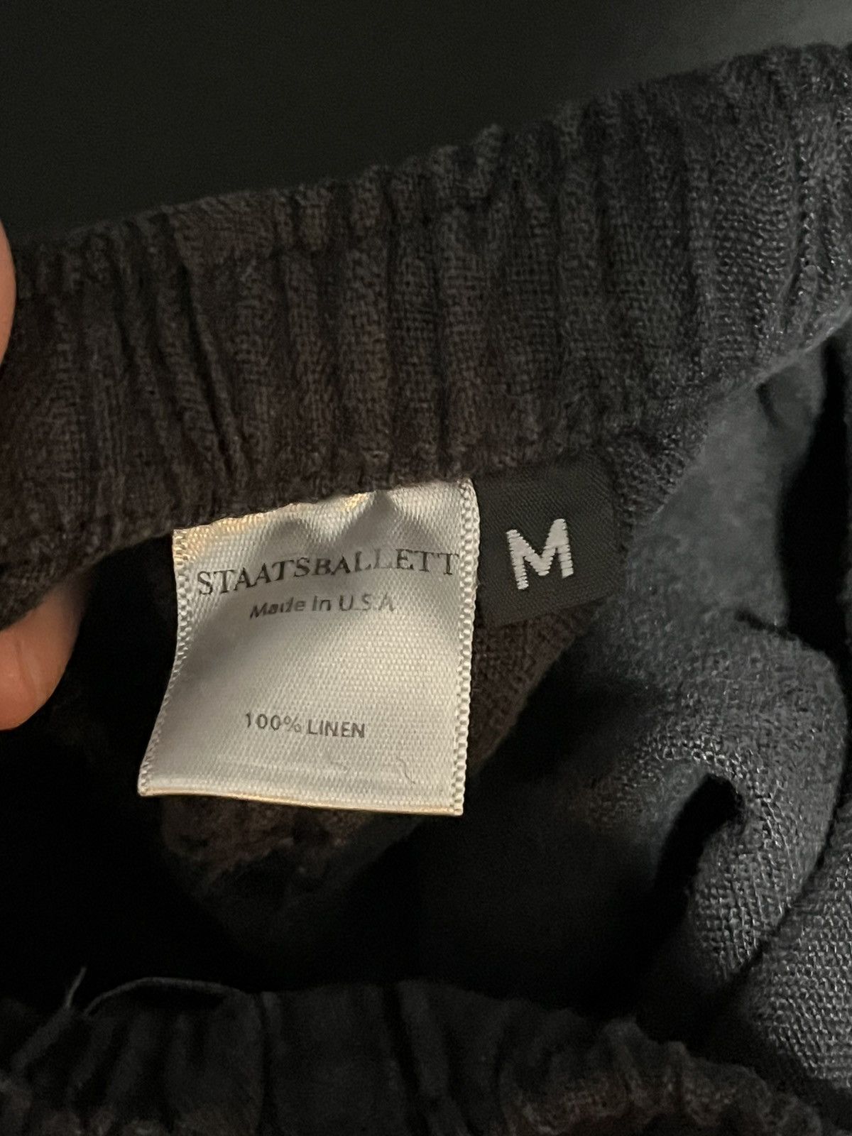 Staatsballett Black Linen Pants Size US 30 / EU 46 - 4 Thumbnail