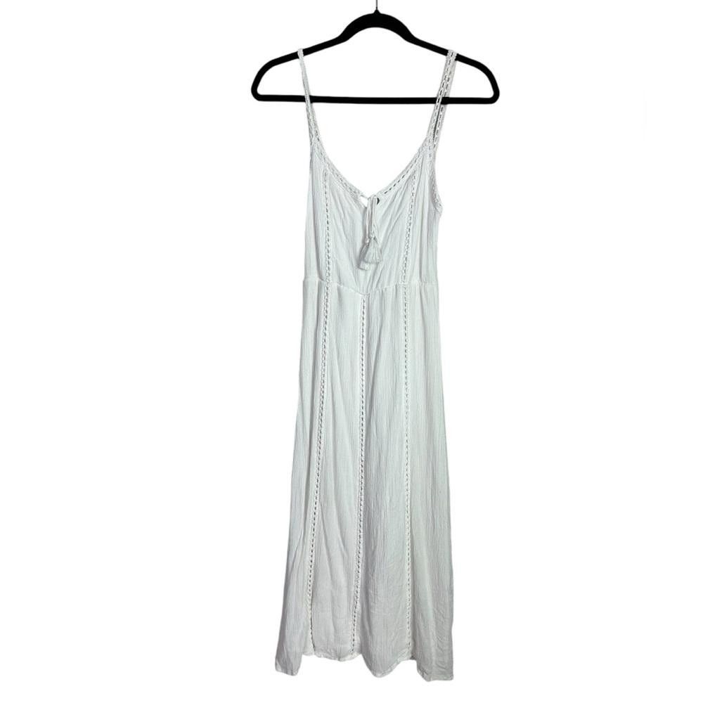 Luchiano Visconti Lush l White Crochet Midi Dress Small Size S / US 4 / IT 40 - 1 Thumbnail