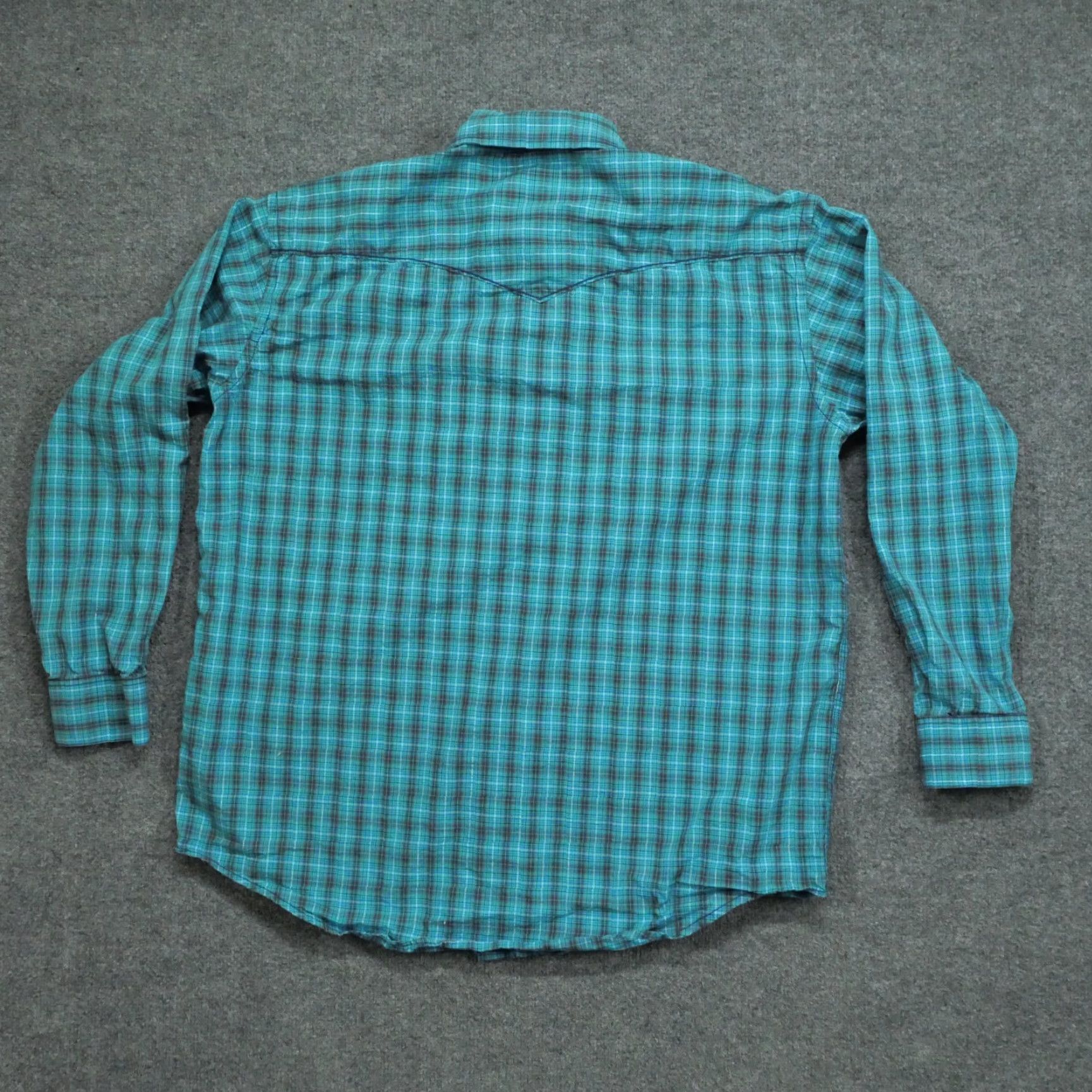 Vintage Panhandle Slim Shirt Mens XL Blue Plaid Pearl Snap Western Country Shirt Size US XL / EU 56 / 4 - 6 Thumbnail