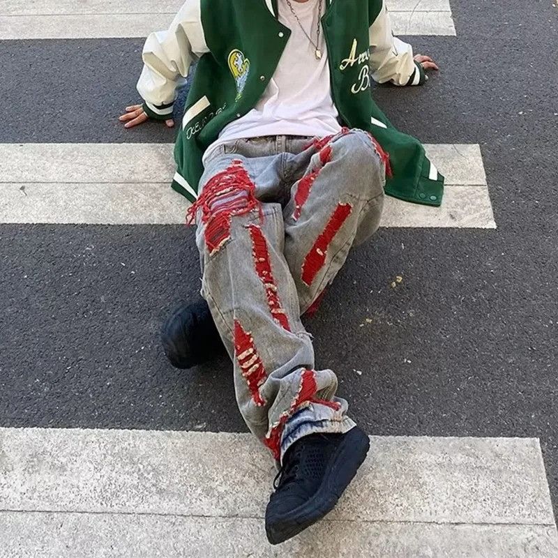 Vintage Y2K Streetwear Baggy Ripped Stacked Jeans Size US 30 / EU 46 - 6 Thumbnail
