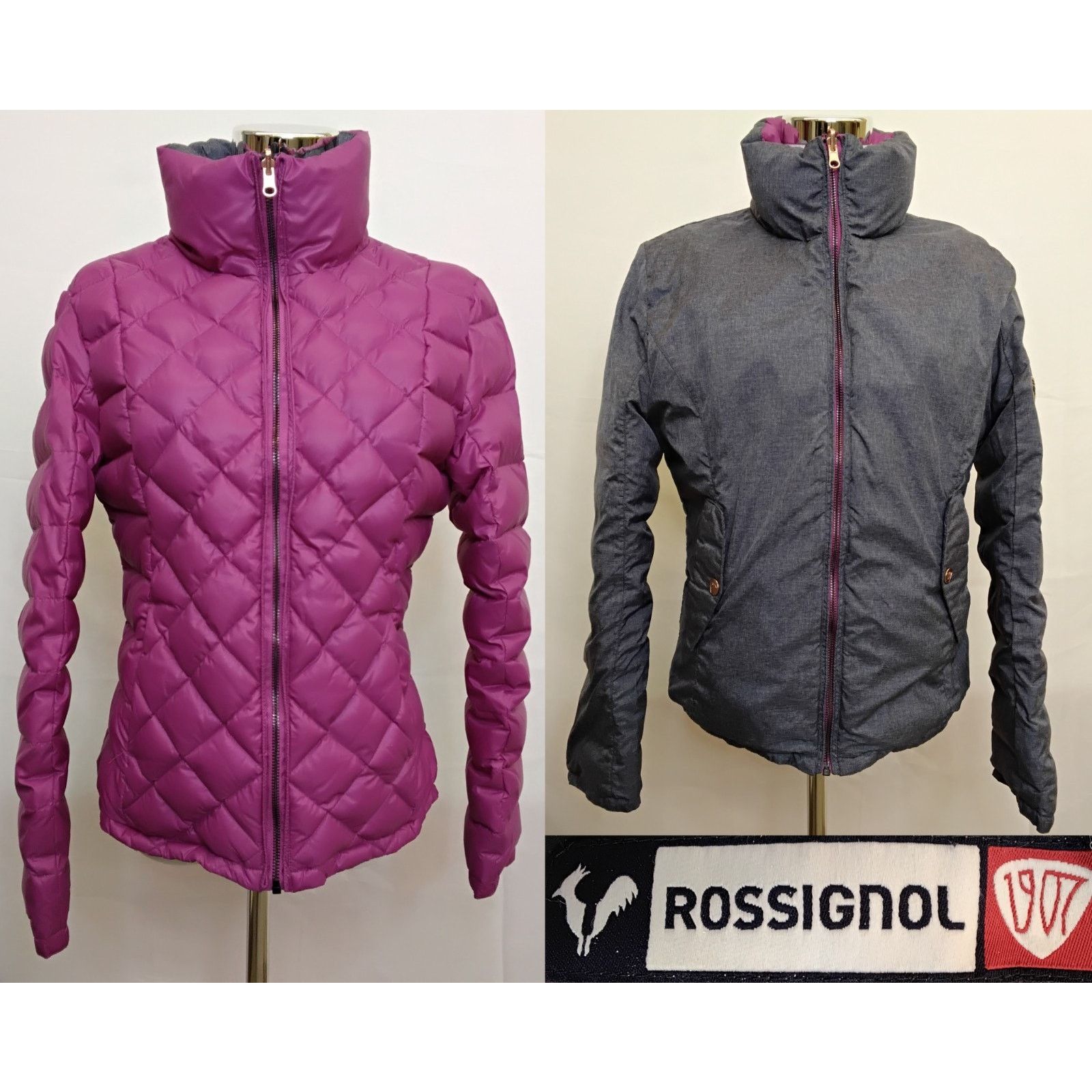 Rossignol Rossignol Down Jacket Women's L Reversible Magenta/Denim Size L / US 10 / IT 46 - 1 Thumbnail