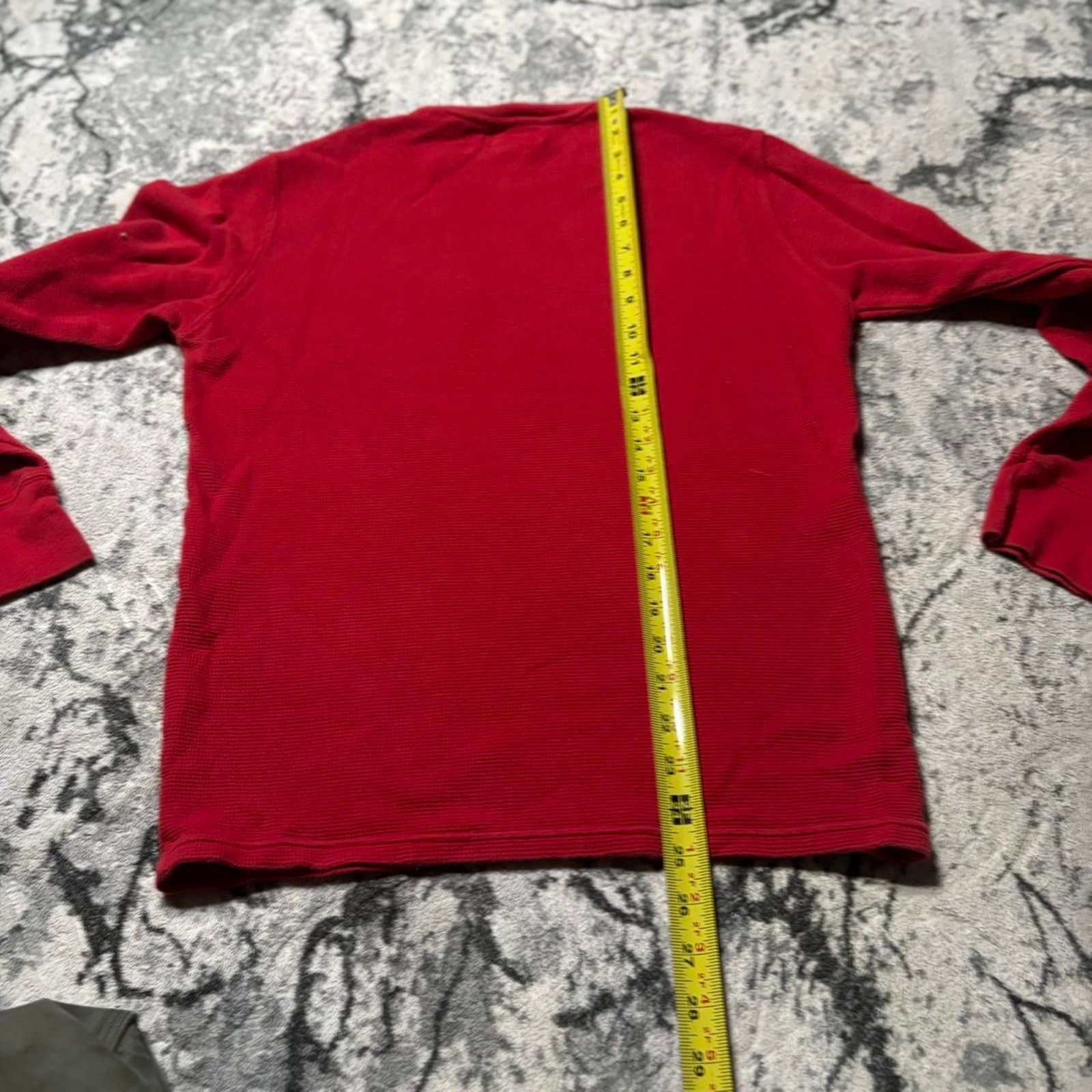 Polo Ralph Lauren Vintage red polo ralph lauren thermal waffle-knit shirt XL Size US XL / EU 56 / 4 - 4 Thumbnail
