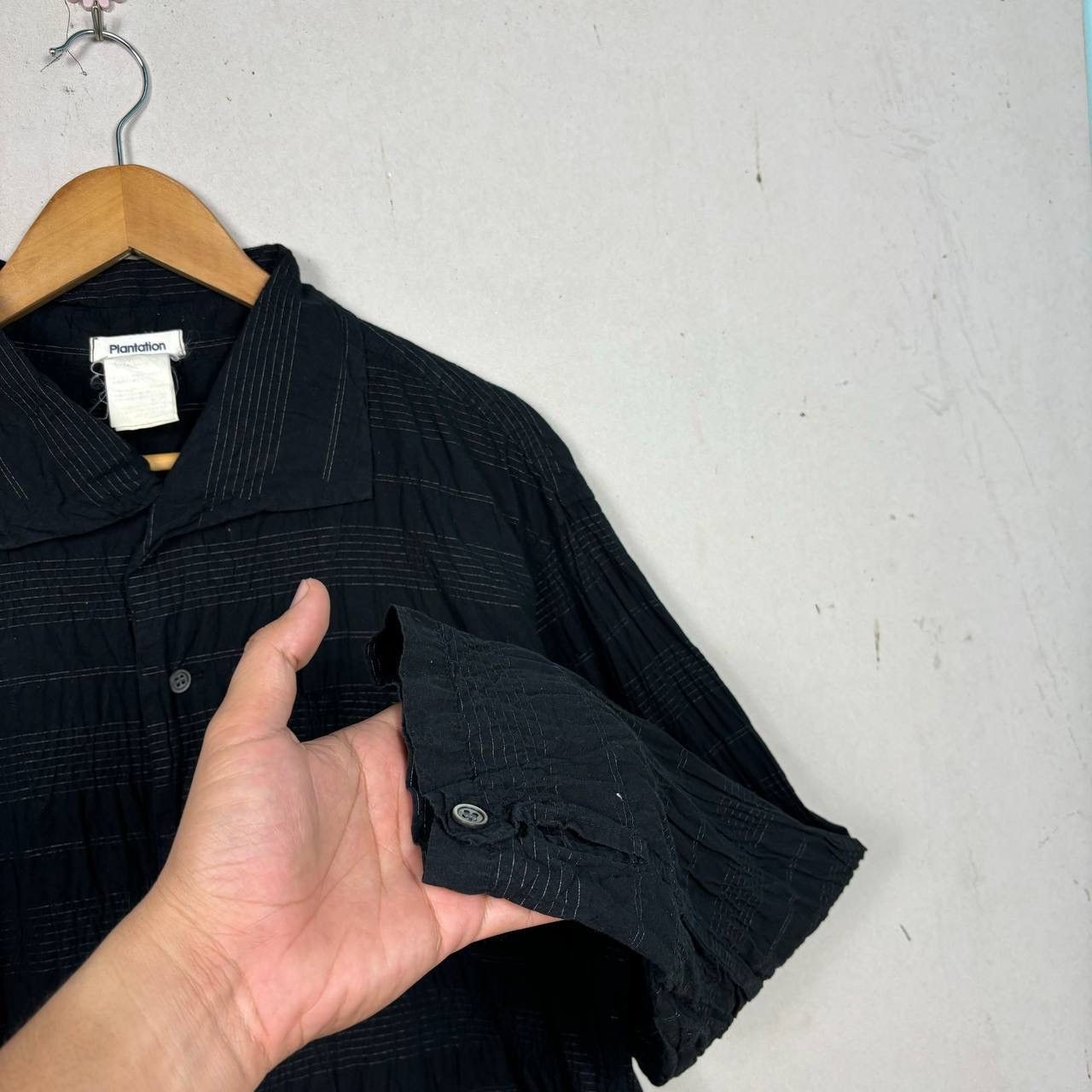Issey Miyake Issey Miyake Plantation Crinkle Stripe Shirt Japan Size M Size US M / EU 48-50 / 2 - 5 Thumbnail