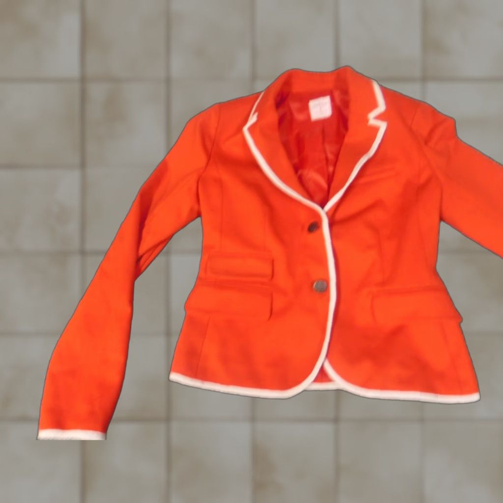 Gap Gap Women Blazer Jacket Orange 2 Button Preppy Casual Business Regular Size 2 Womens Blazer Fall Winter Vintage No Size XS / US 0-2 / IT 36-38 - 1 Thumbnail