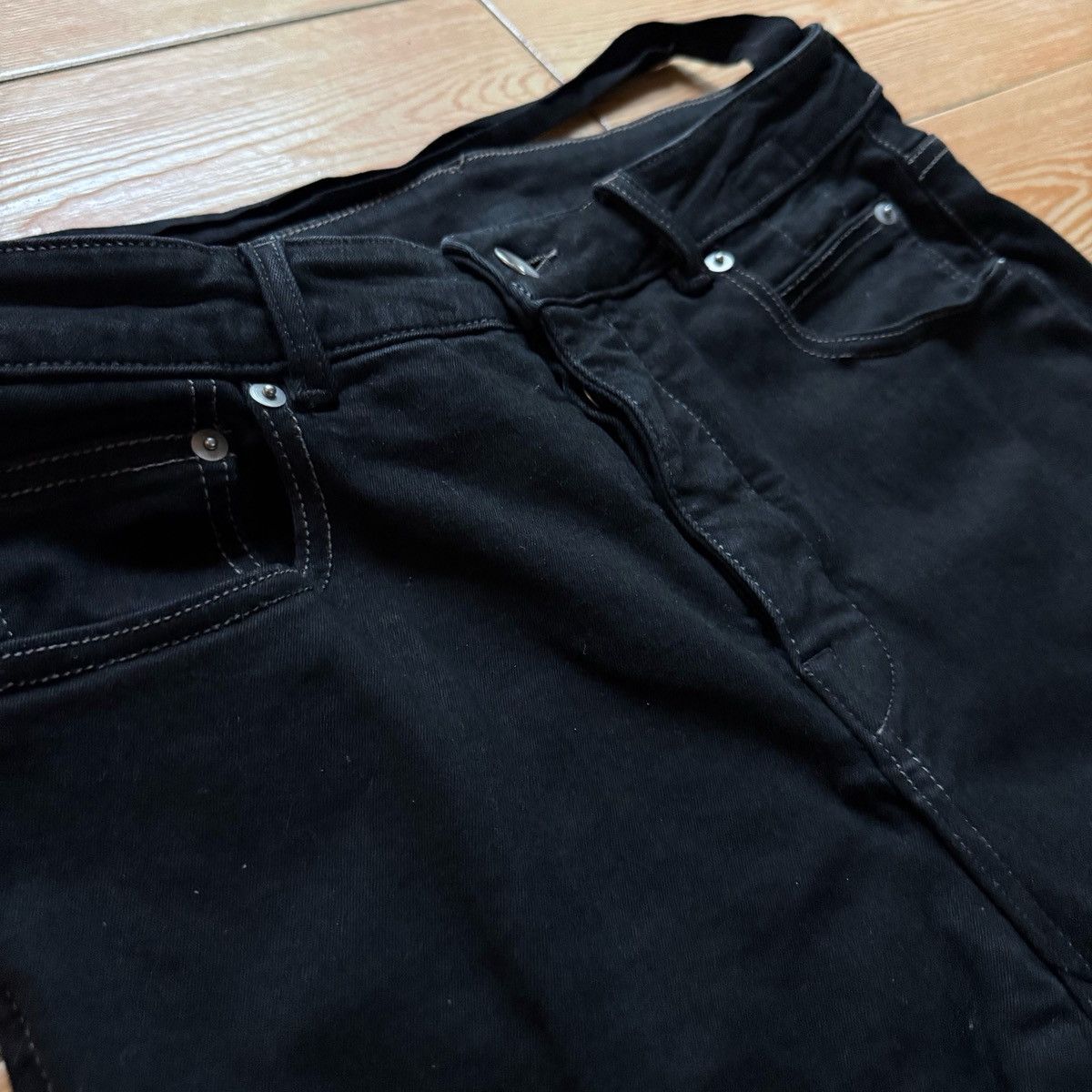 Rick Owens Rick Owen Detroit cut waxed denim Size US 31 - 2 Thumbnail