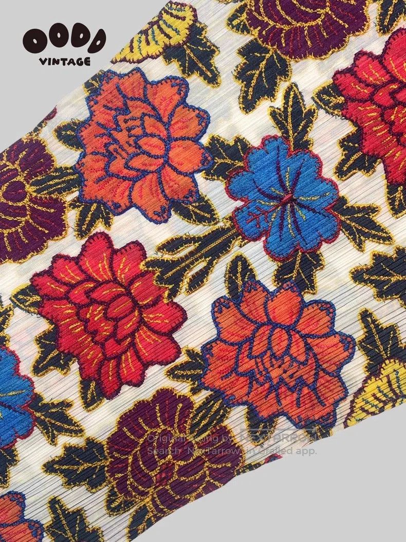 Issey Miyake Issey Miyake Peony Flower Printed Pleated Vest Dress Size L / US 10 / IT 46 - 5 Thumbnail