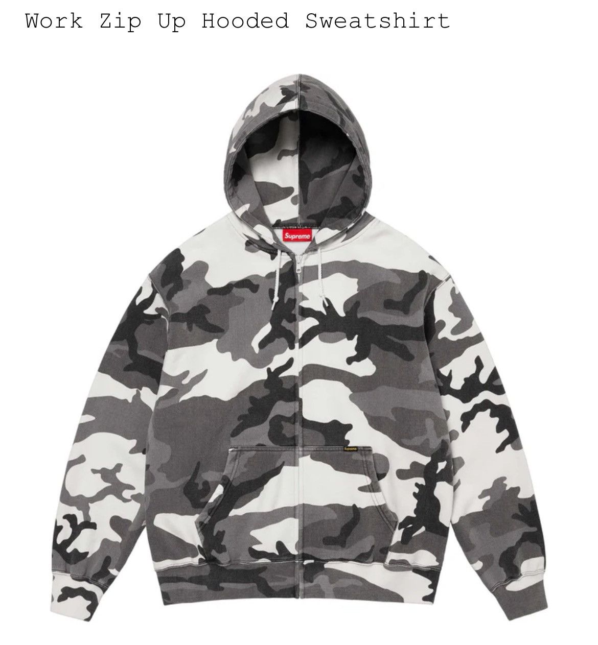 Supreme Supreme snow camo zip up hoodie Grailed