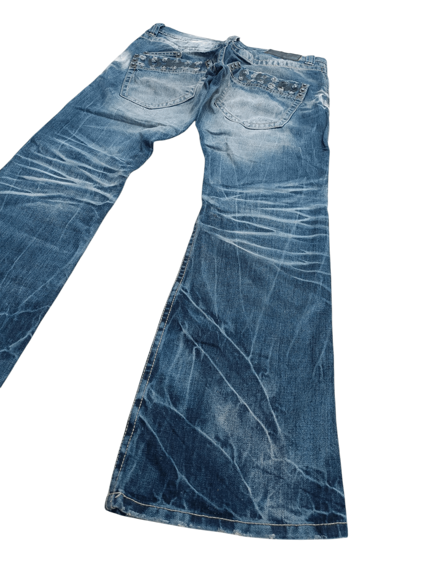 Japanese Brand × Seditionaries × Vintage FLARED💥ARMY OF NO WHISKERS STUD SEDITIONARIES DENIM Size US 32 / EU 48 - 2 Thumbnail
