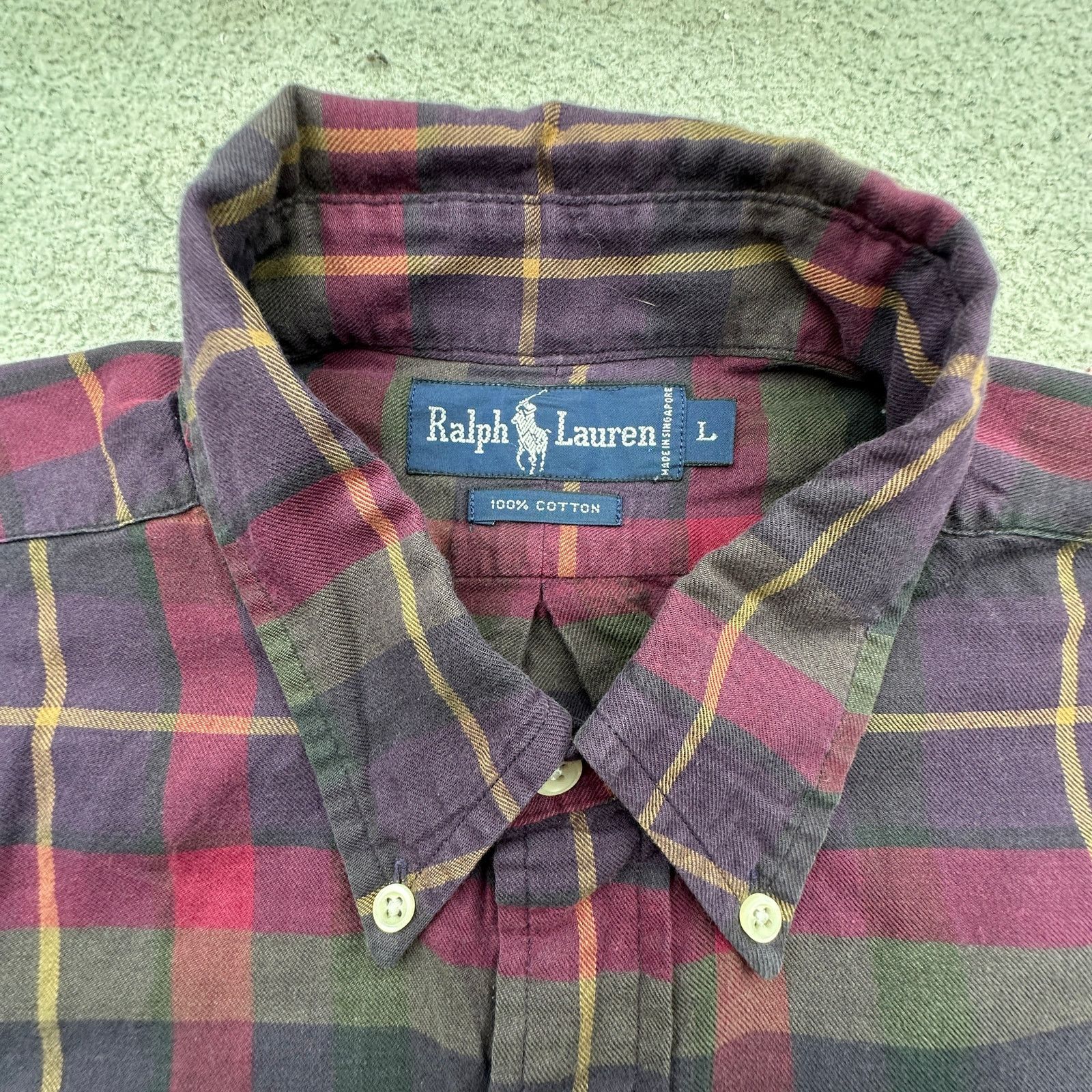Ralph Lauren Ralph Lauren Maroon Button Down Long Sleeve Shirt Large Size US L / EU 52-54 / 3 - 2 Thumbnail