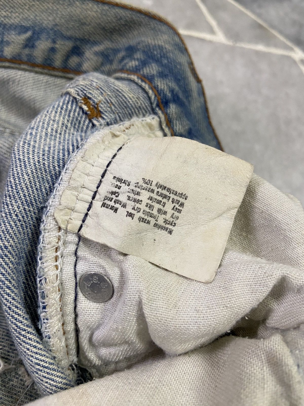 Levi's Vintage 70s Levis 501 Redline Selvedge Jeans Distressed Size US 28 / EU 44 - 3 Thumbnail