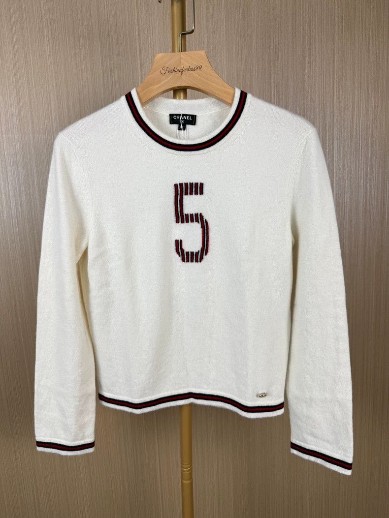 Chanel Chest 5-Character Cashmere Sweater 36