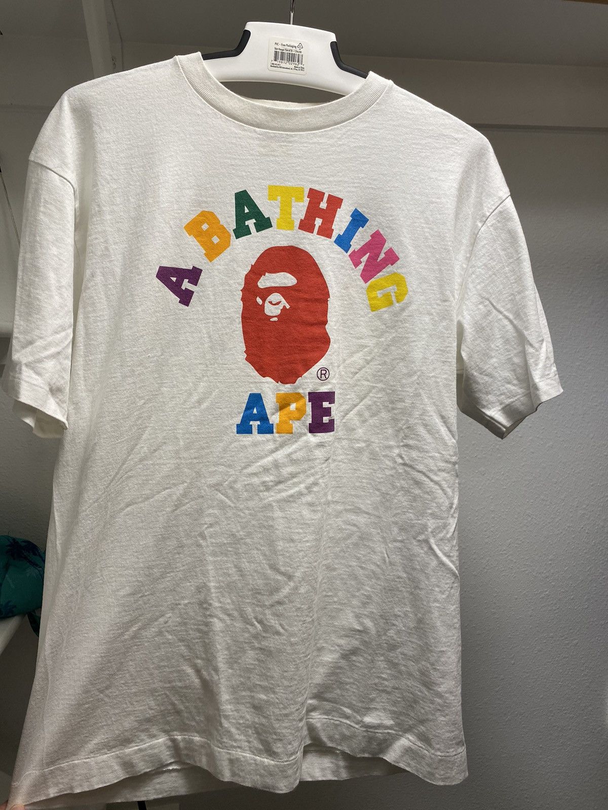 Bape Bape college colors tee Size US L / EU 52-54 / 3 - 1 Thumbnail