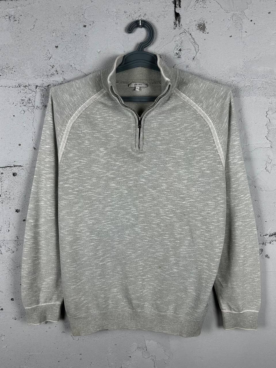 Reiss Reiss Green 1/3 Zip Cotton Ocean Blue Sweater Size US L / EU 52-54 / 3 - 1 Thumbnail