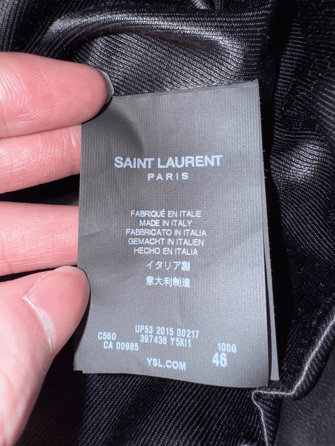 Saint Laurent Paris Sz 46 Saint Laurent Paris by Hedi 15AW Runway Leather Jacke Size US S / EU 44-46 / 1 - 7 Thumbnail