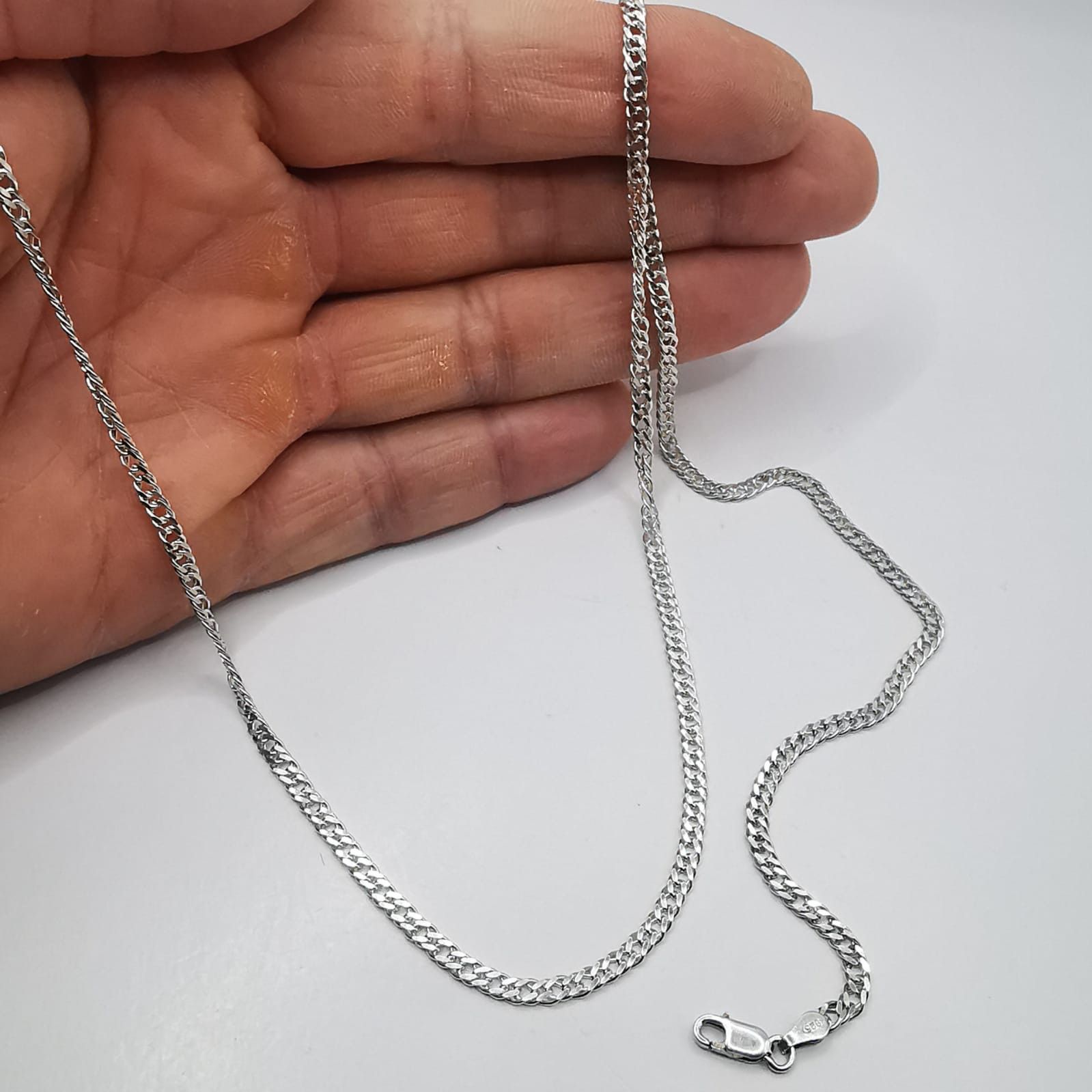 Sterling Silver Vintage Chain,925 Sterling Silver,Signed ,Handmade 14,89g Size ONE SIZE - 3 Thumbnail
