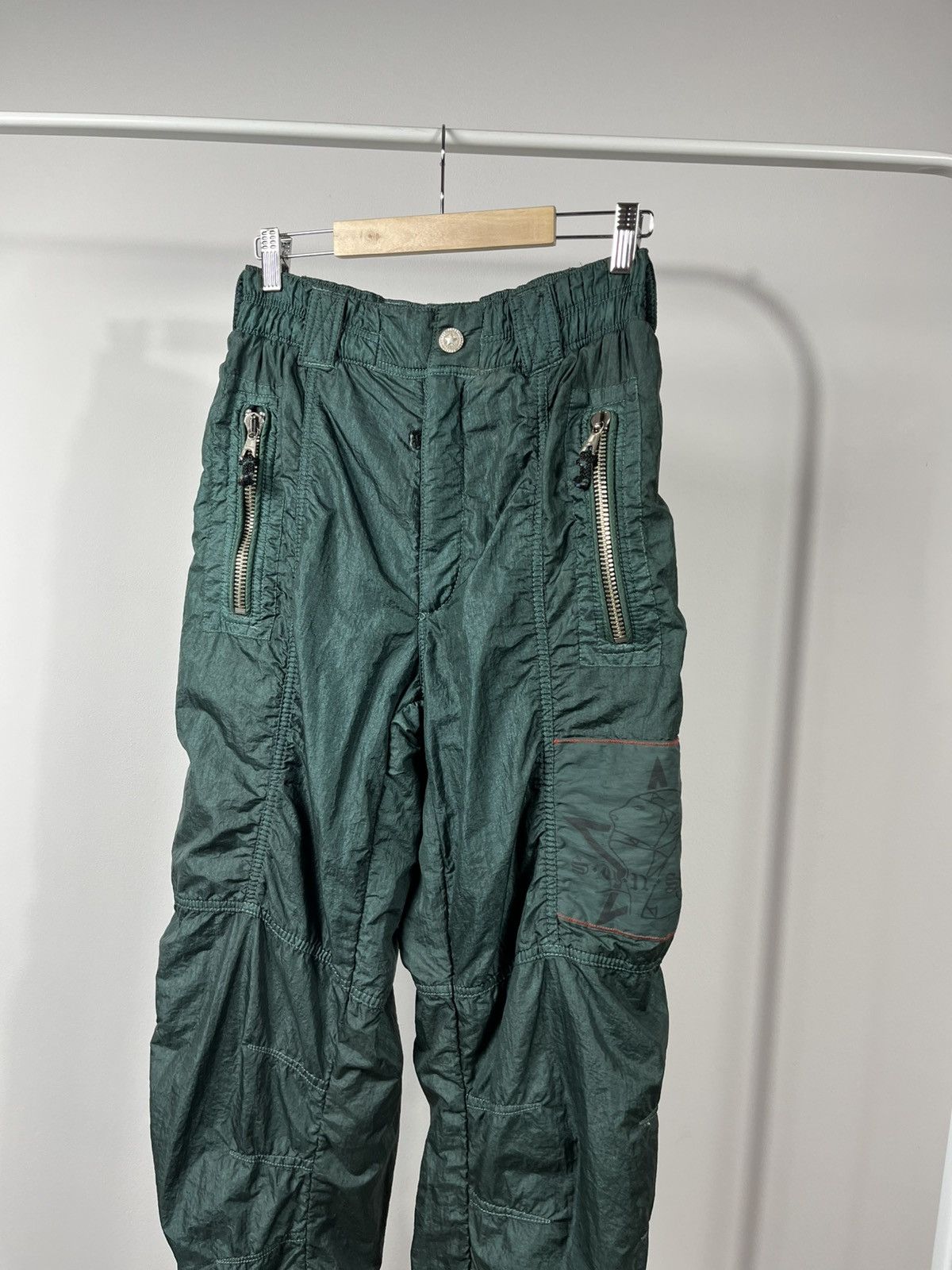 Vintage Vintage Ski Sunset Wear green nylon ski pants 50 Austria Size US 34 / EU 50 - 2 Thumbnail