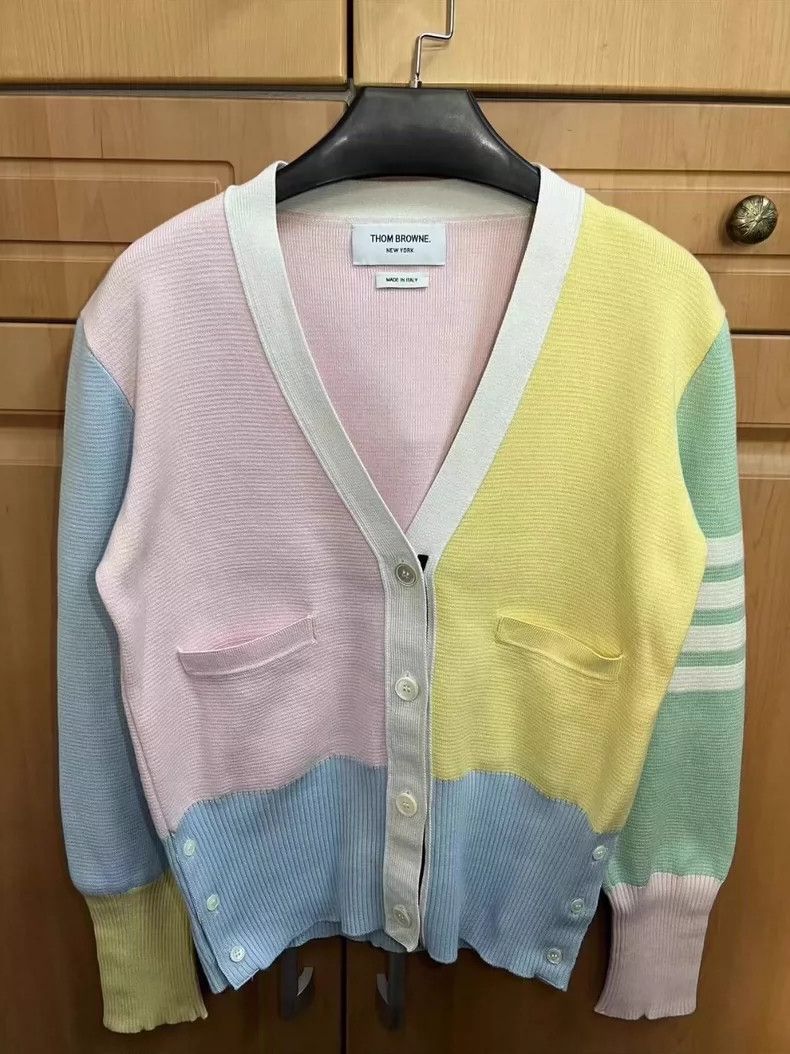 Thom Browne Thom Browne Color patchwork cardigan Size S / US 4 / IT 40 - 1 Thumbnail