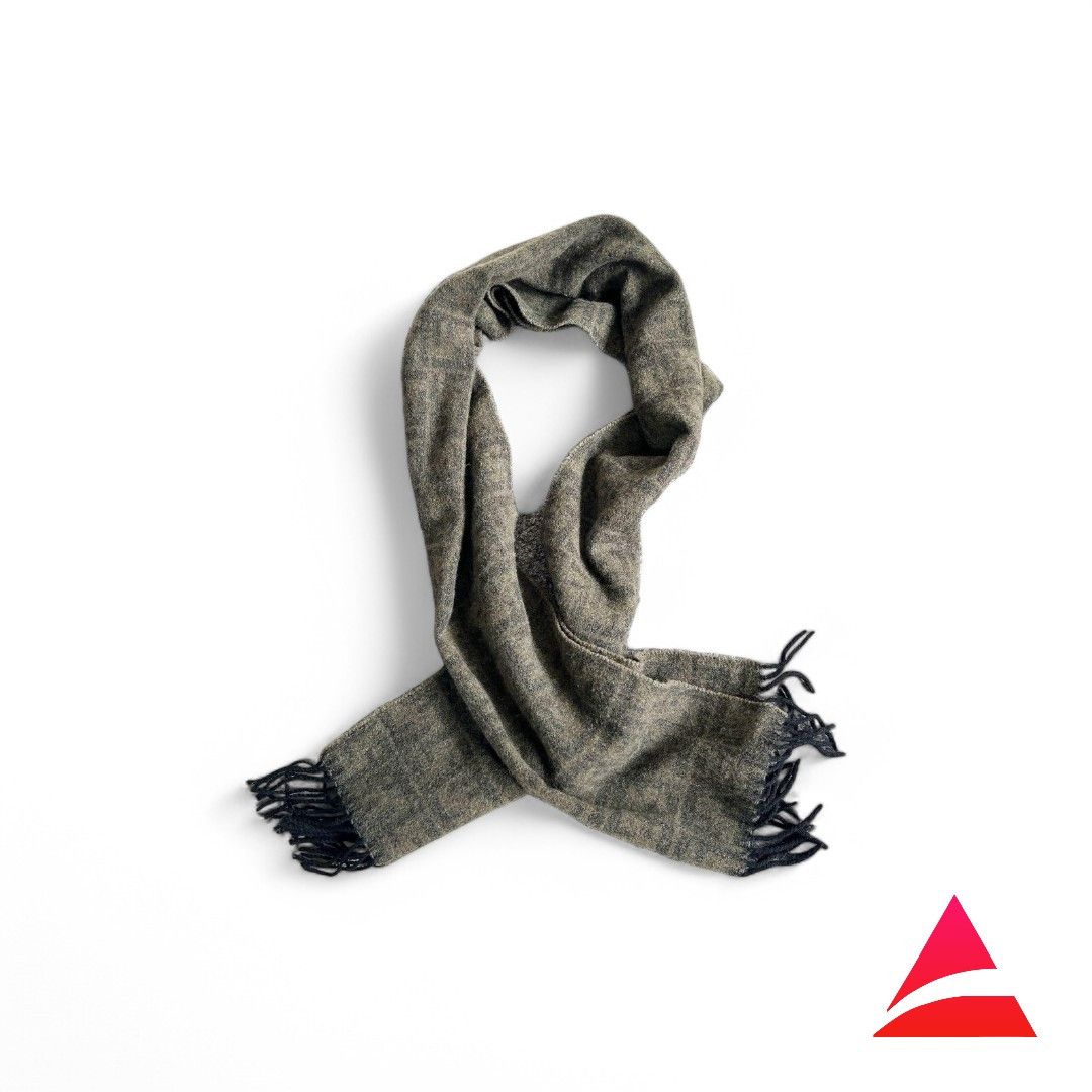 Fendi Fendi - Scarf Monogram Brown Vintage Canvas FF Zucca Size ONE SIZE - 1 Thumbnail