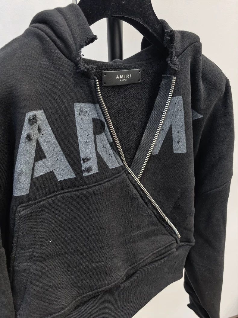 Amiri Amiri black hooded sweatshirt-2506 Size US XS / EU 42 / 0 - 6 Thumbnail